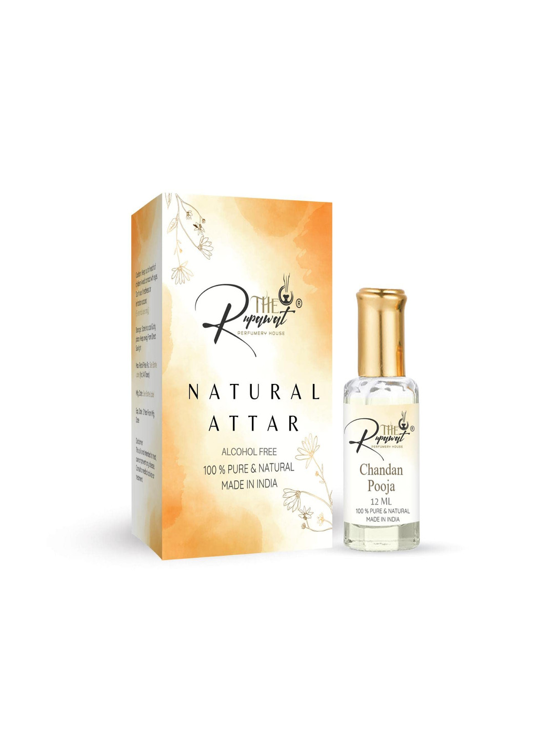 THE RUPAWAT Perfumery House Chandan Pooja Natural Alcohol Free Attar - 12 ml