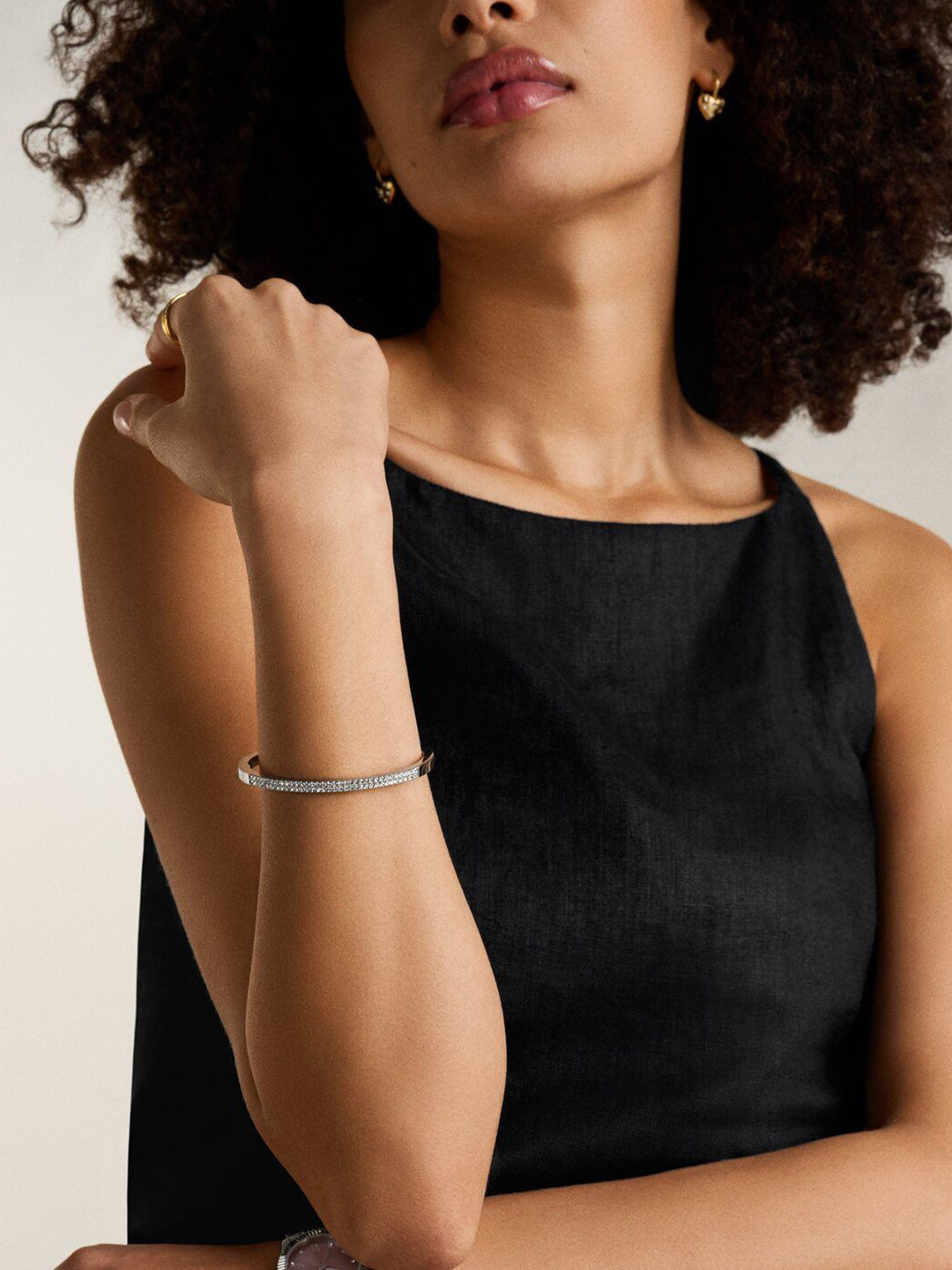 Fossil Silver-Toned Wraparound Bracelet