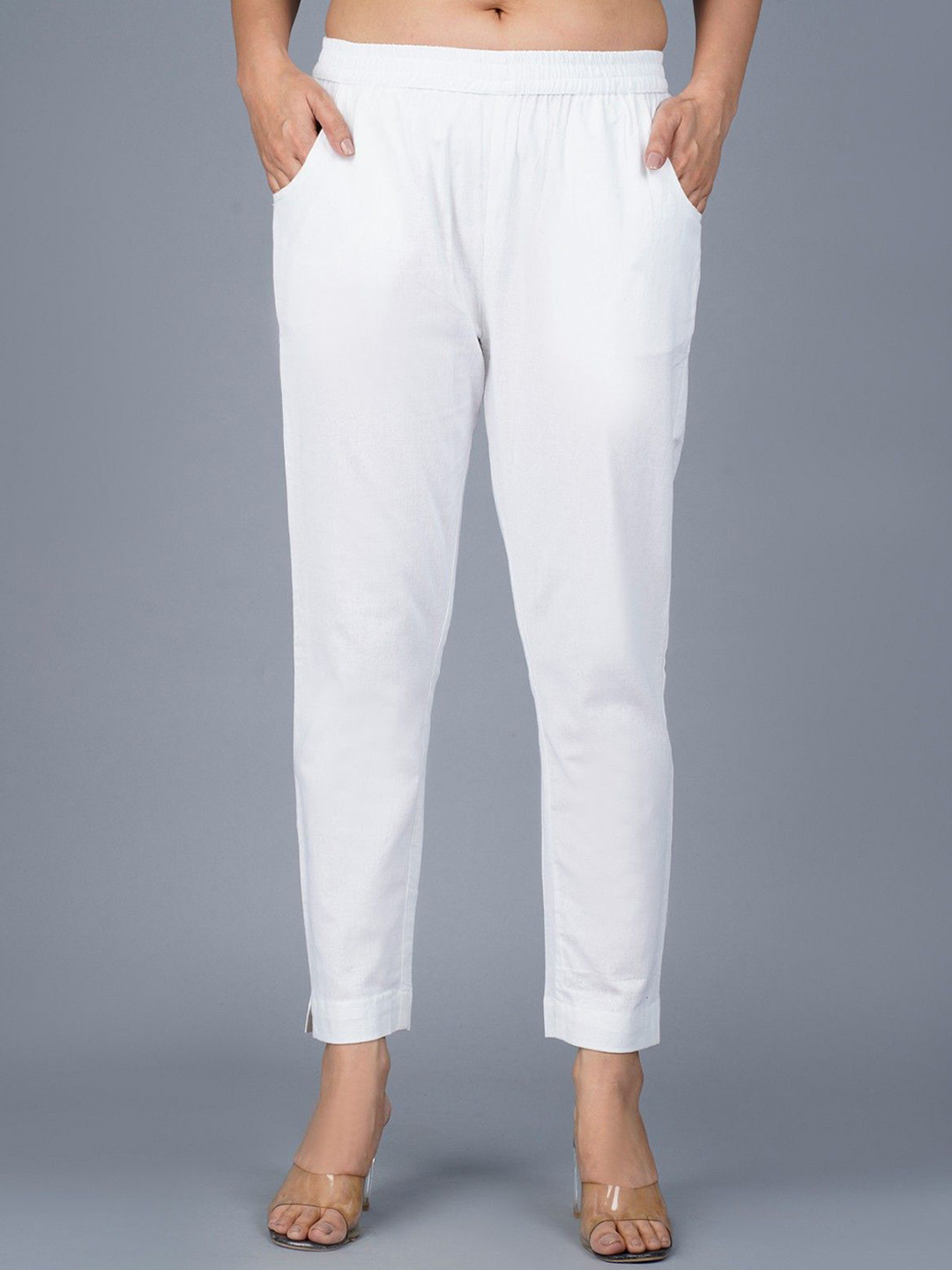 GiftyBasket Women Regular Fit Cotton Cigarette Trousers