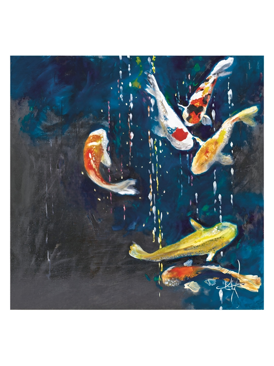 Inephos Canvas Wall Rectangle Paintings Wall Art -35.8x35.8In