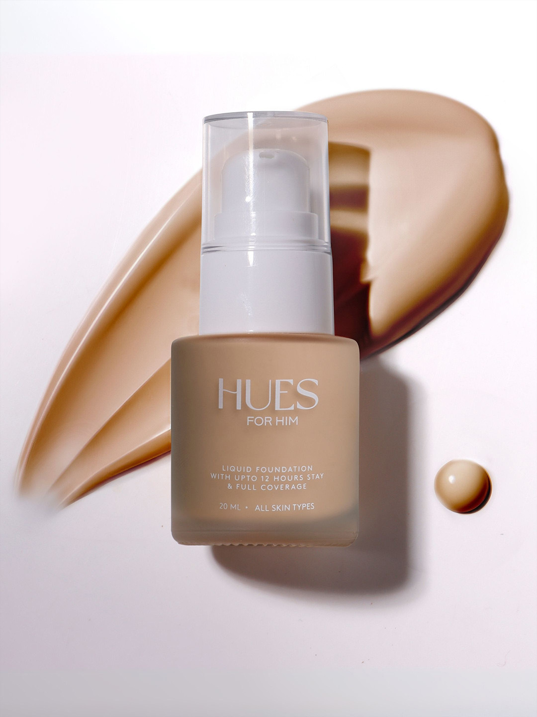 HUES FOR HIM Men Full-Coverage Hydrating Foundation with SPF25 20ml - Golden Bronze