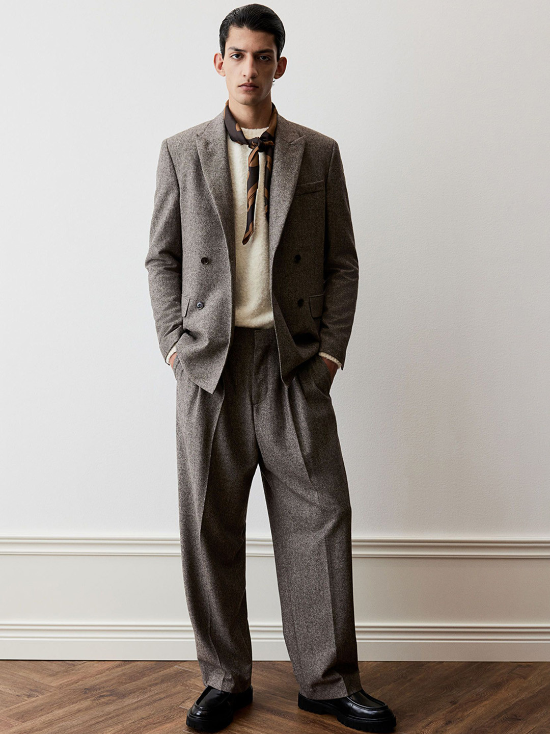 H&M Loose Fit Wool-Blend Trousers