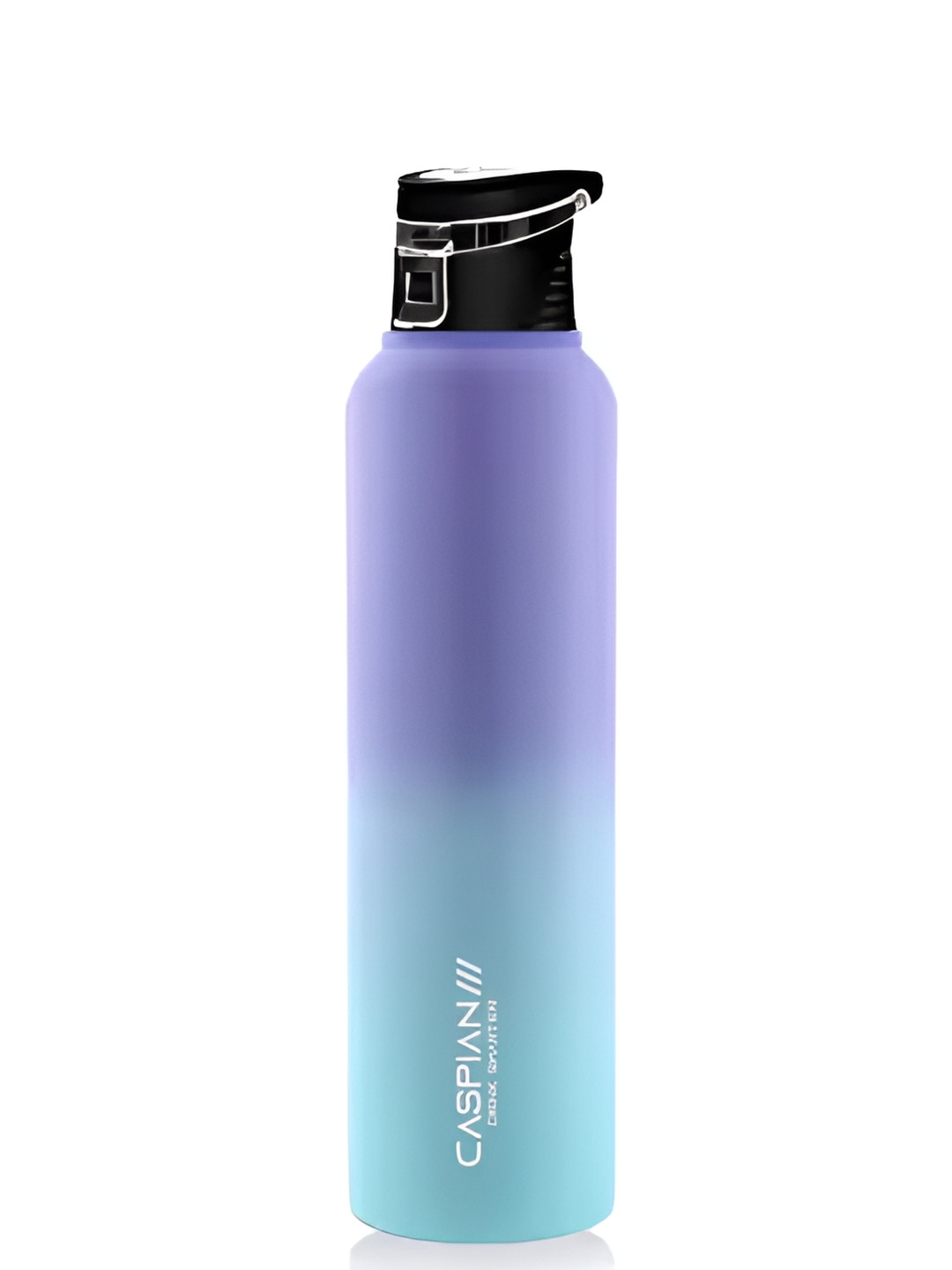 Caspian Hike Purple Colourblocked Stainless Steel Spill Proof Water Bottle - 1L