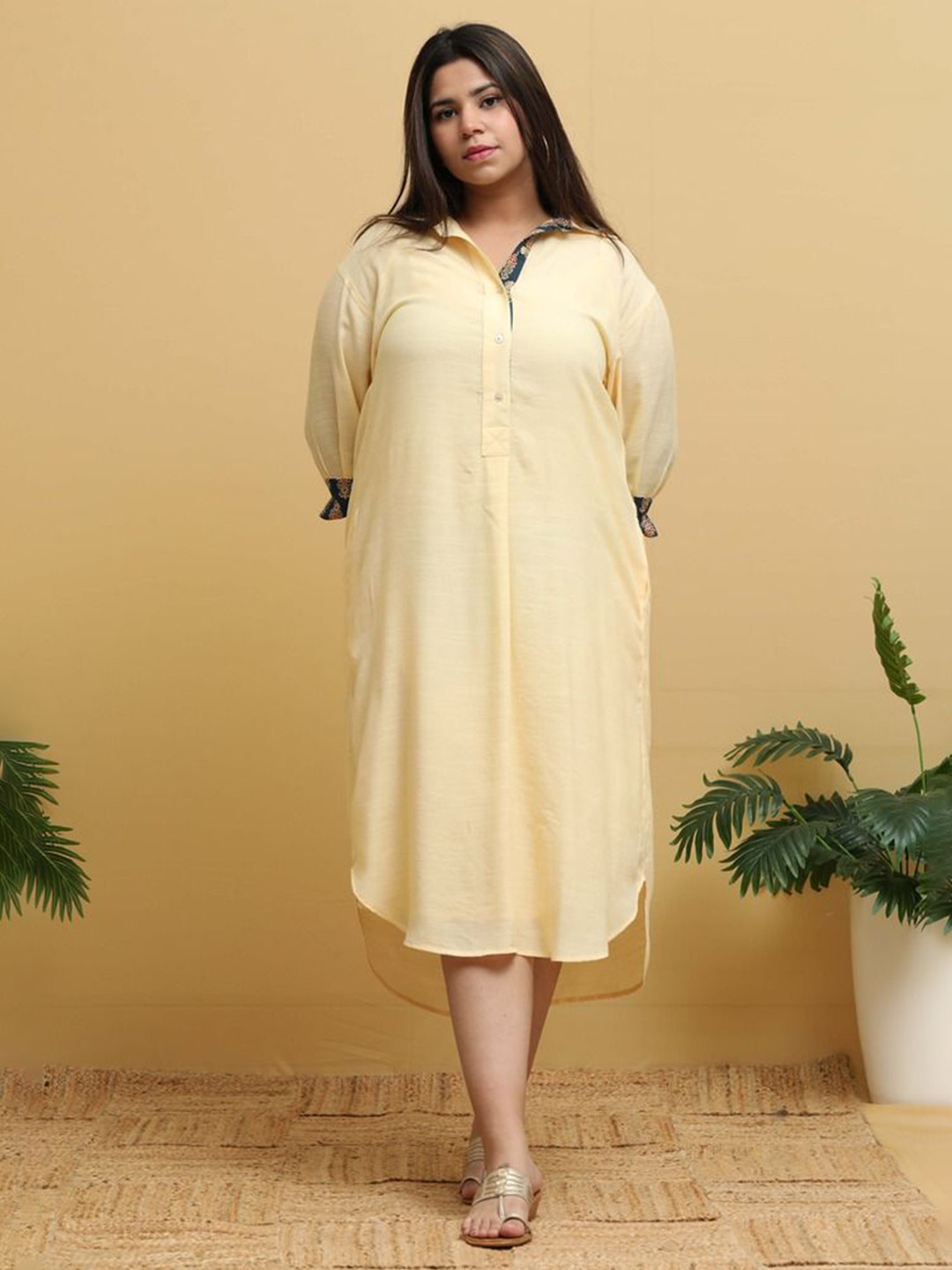 Amaya Crepe A-Line Midi Dress