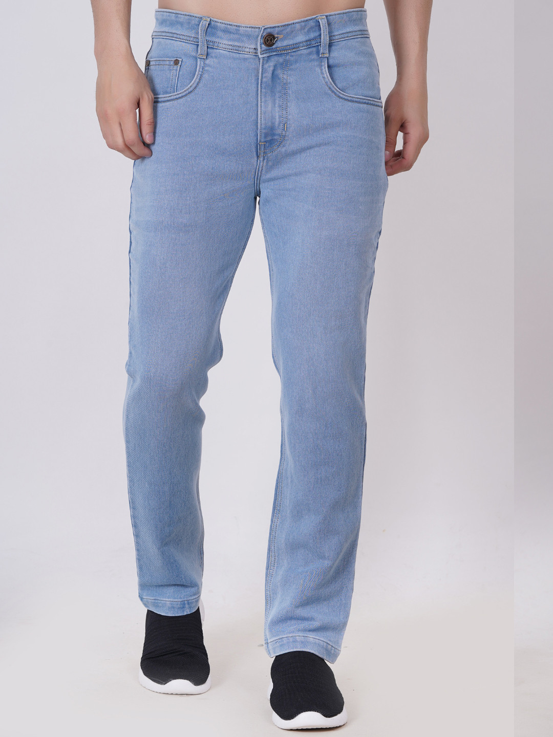 ASHTOM Men Regular Fit Slub Denim Jeans