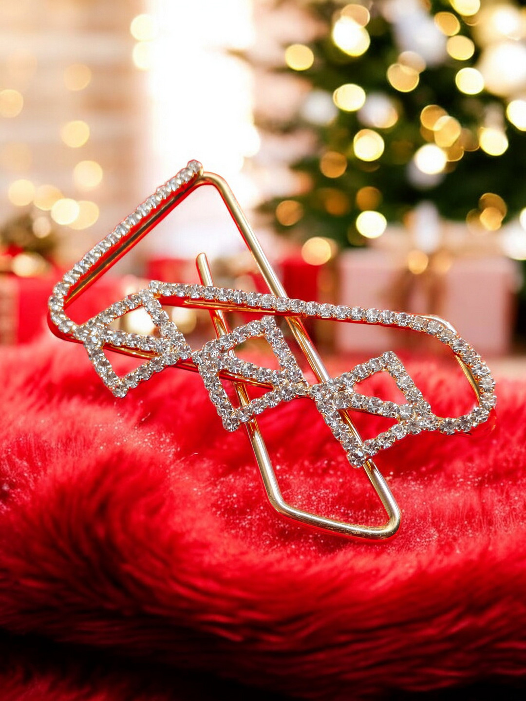 CHANDERKASH Gold-Plated Designer Hair Clips