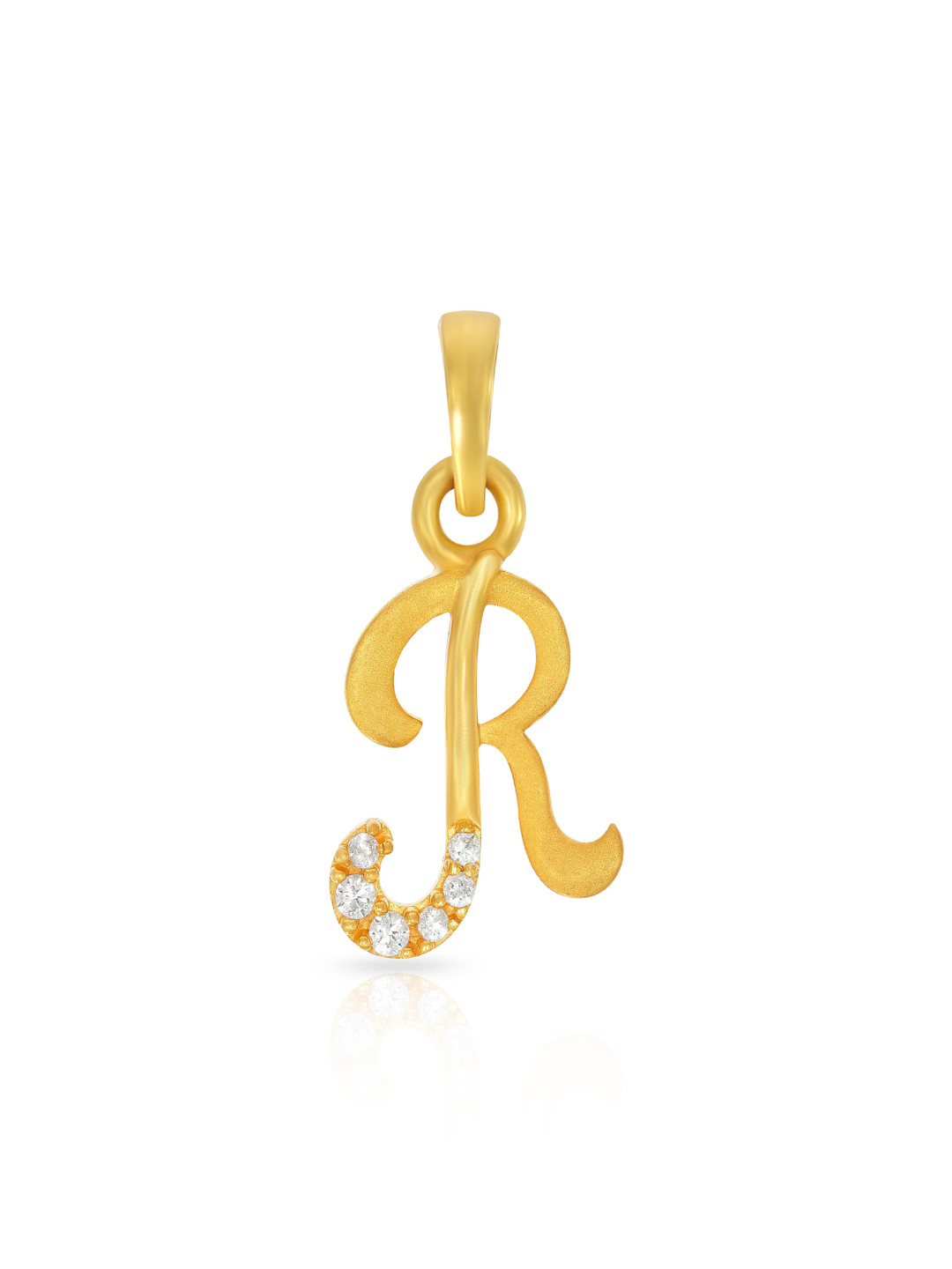 BHIMA 22K BIS Hallmark 916 Purity Yellow Gold Alphabet R Pendant