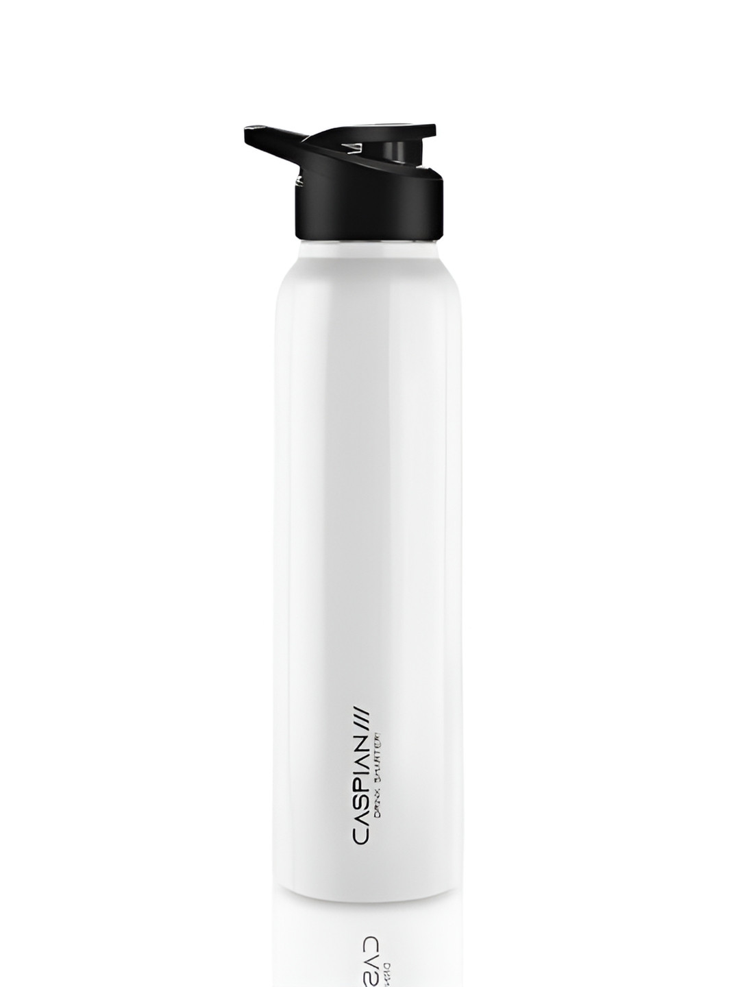 Caspian Hike White Brand Logo Stainless Steel Single Wall Vacuum Water Bottle - 1L