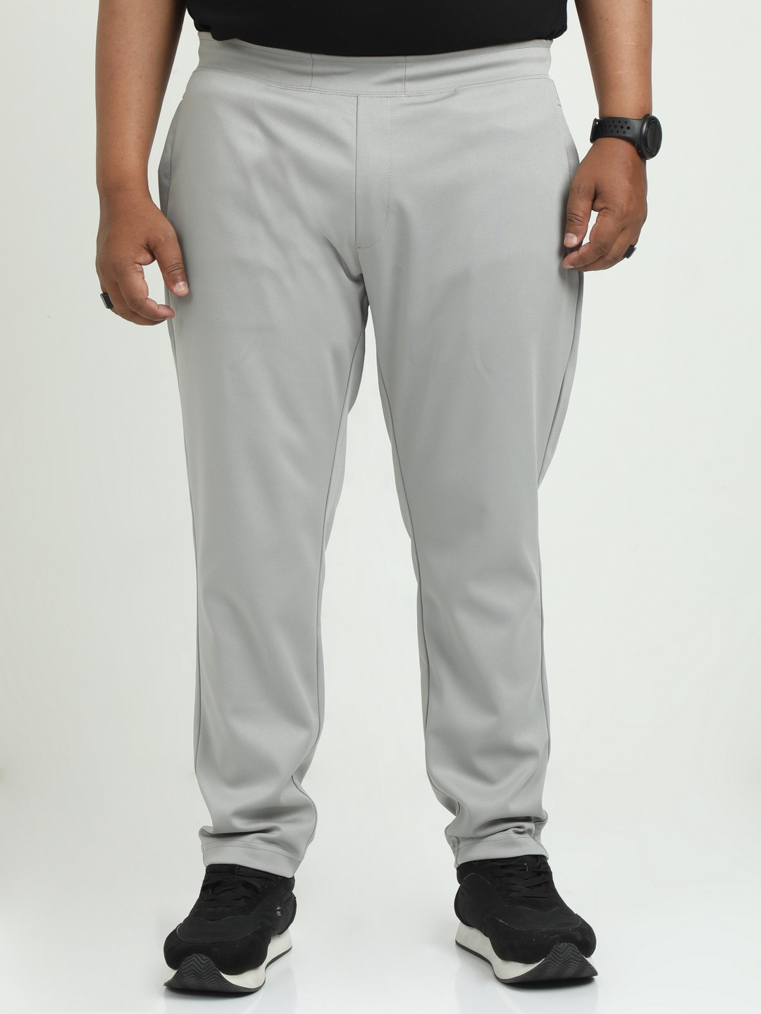NEVER NEUD Men Plus Size Slim Fit 4-Way Stretchable Peanut Joggers Trousers