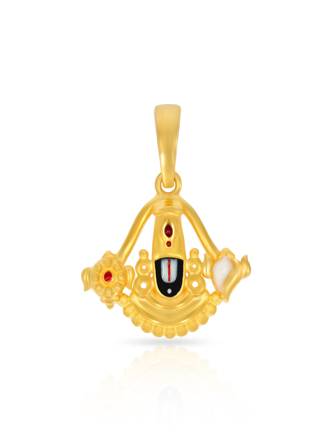 BHIMA 22K BIS Hallmark 916 Purity Yellow Gold Balaji Pendant