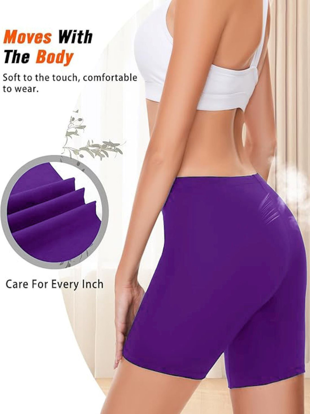 Diving Deep Pack Of 3 Cotton Boy Shorts Briefs DD466 Purple, S, B Shorts_3 PC_S