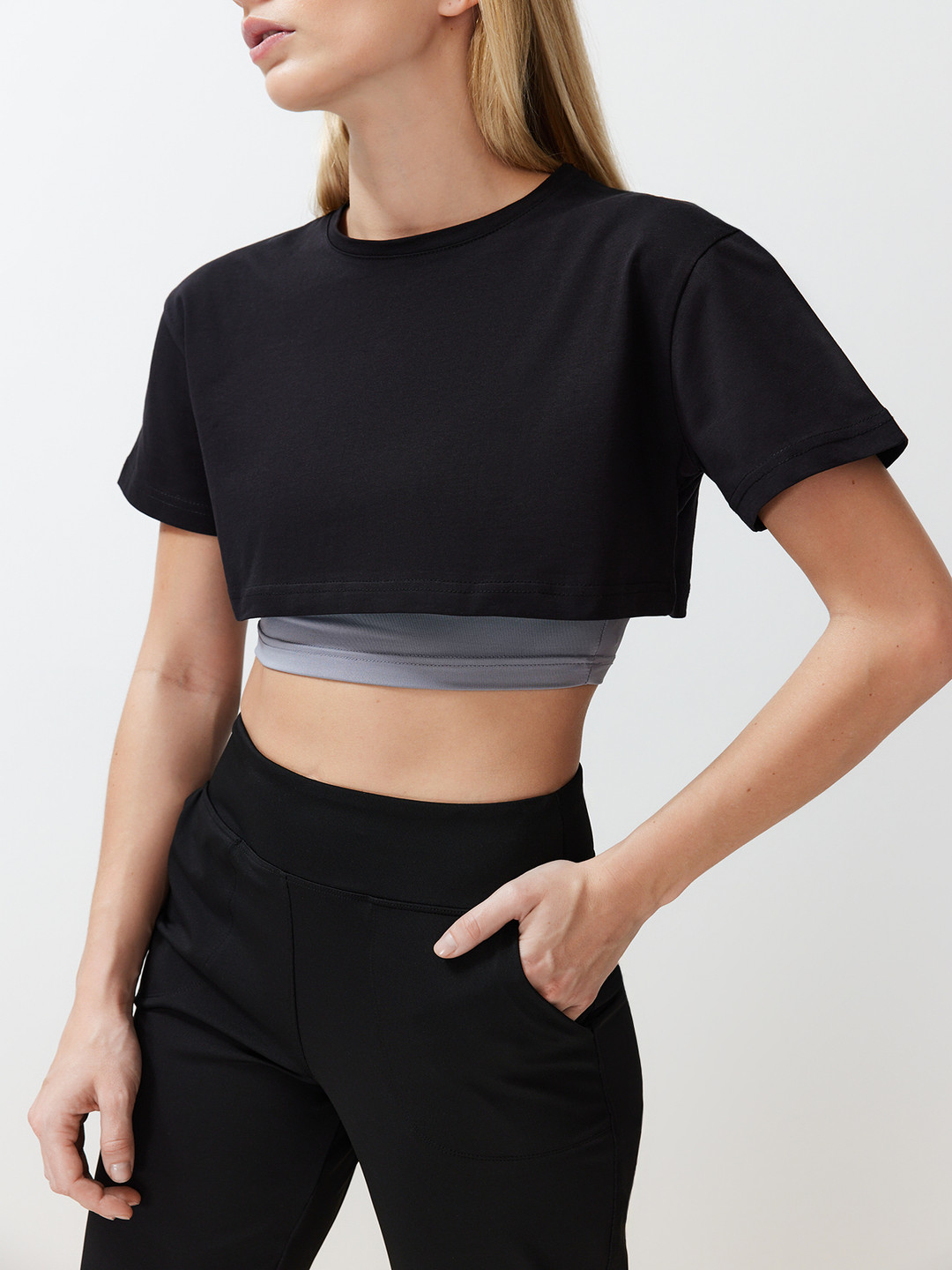 Trendyol Round Neck Short Sleeves Pure Cotton T-shirt