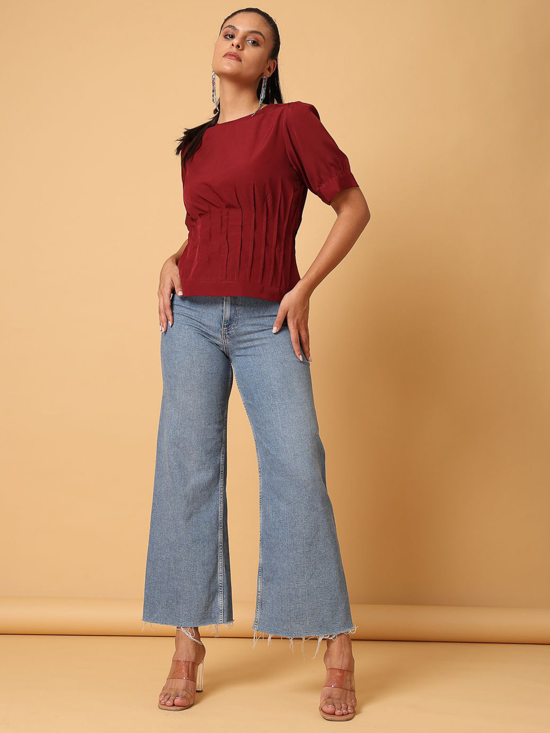 VESTIDO MODAS Crepe Top