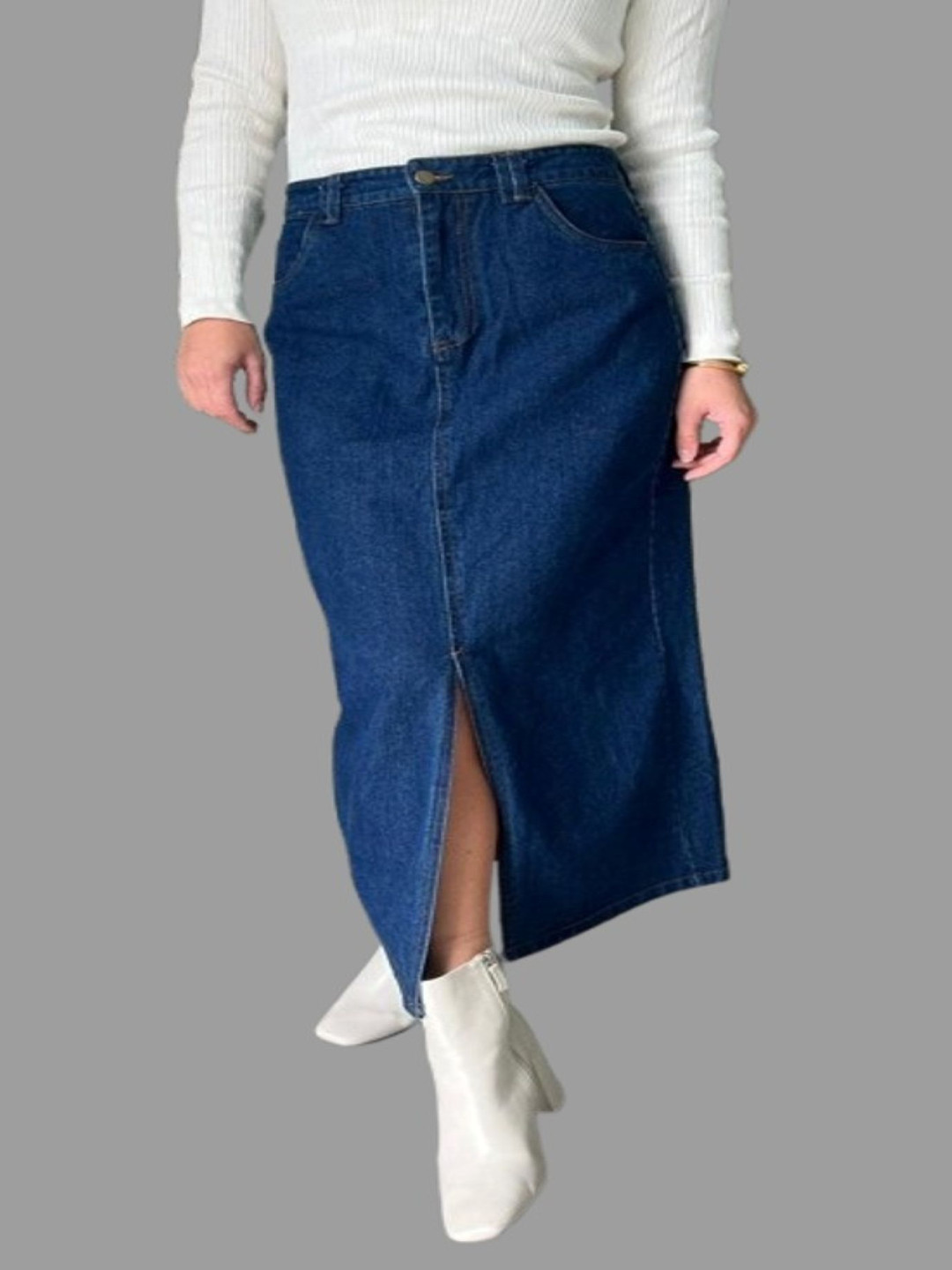 Tripursundari Fashion A-Line Midi Skirt