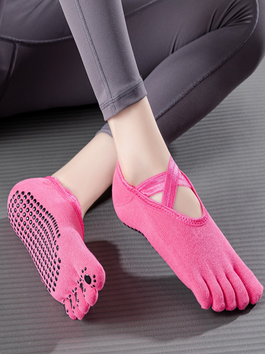 BAESD Women Non-Slip Anti-Skid Ankle Length Yoga Socks