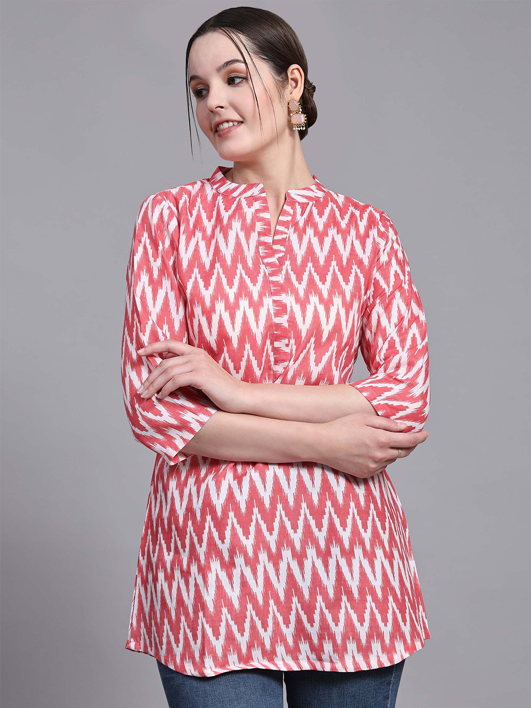 Kalavrund Creation Chevron Printed Kurti