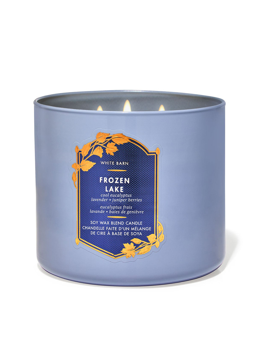 Bath & Body Works Frozen Lake Scented 3 Wick Solid Geometric Regular Jar Candles