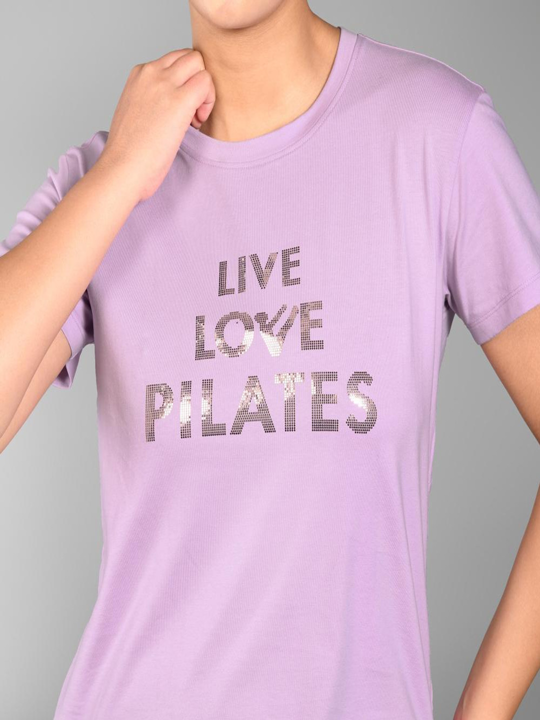 Tuna London Women Typography Printed Pockets T-shirt