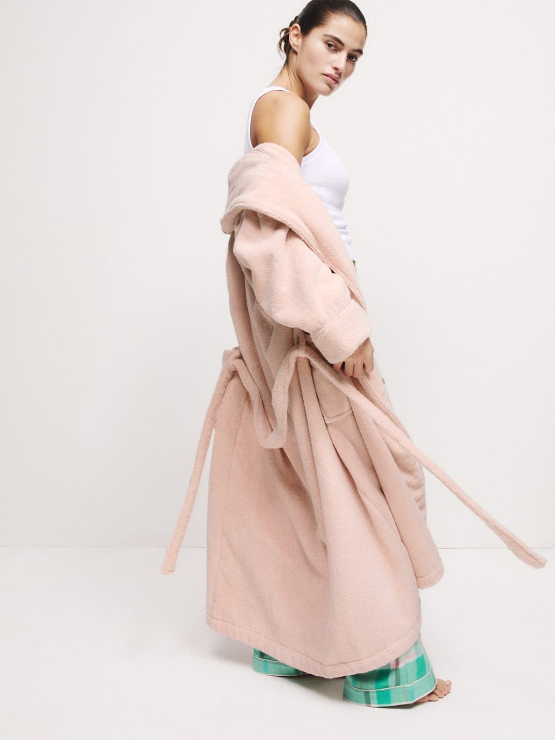 Pure Cotton Towelling Robe With Belt