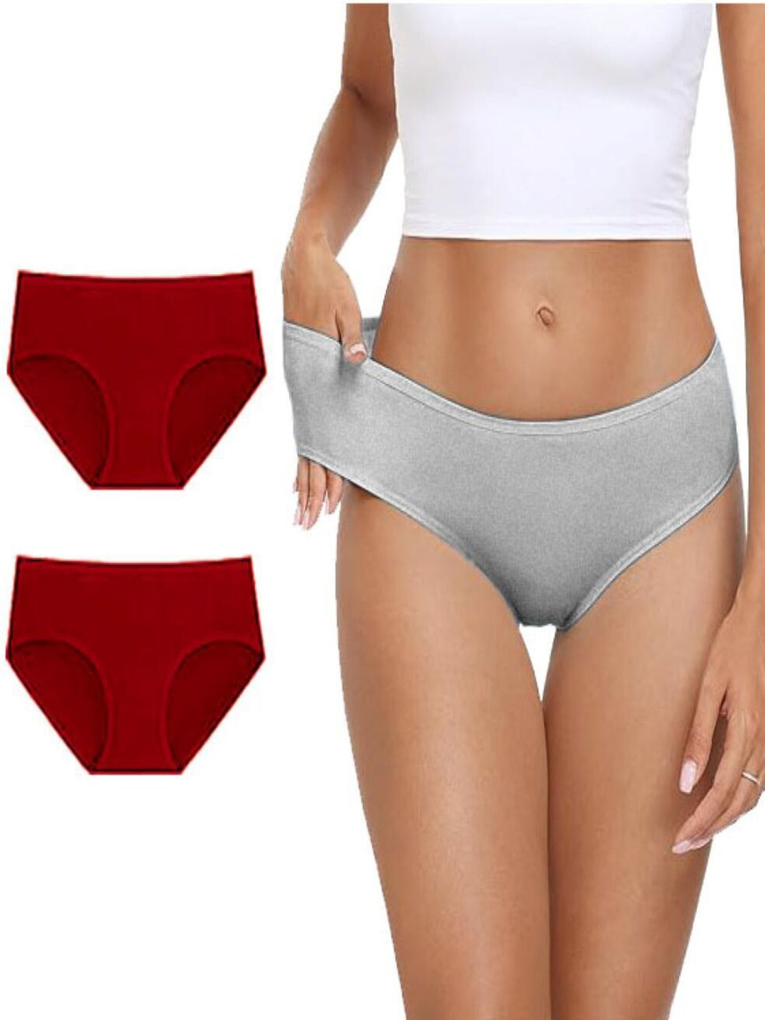 Diving Deep Pack Of 3 Mid-Rise Hipster Briefs DD129 M2, G New Pant_ies_3 PC_S