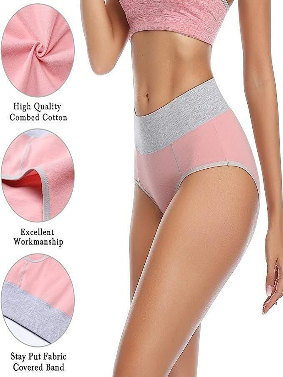 Diving Deep Pack Of 5 Colourblocked Cotton High-Rise Hipster Briefs AD_4__Q_XL