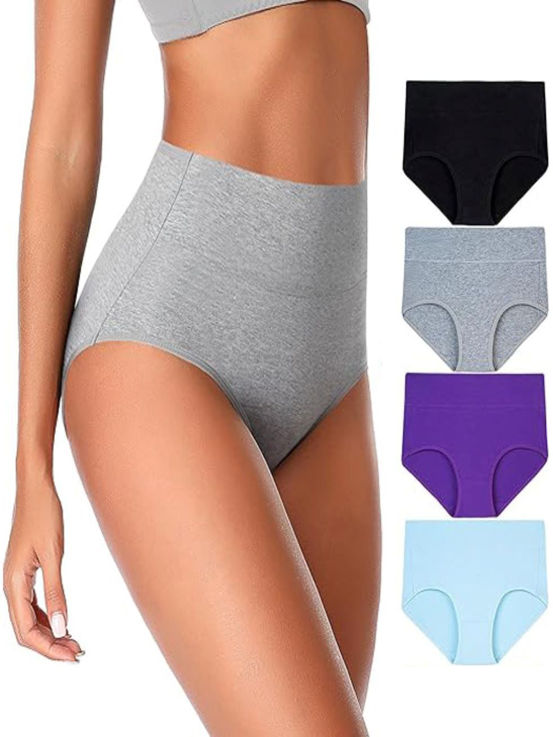 Diving Deep Pack Of 4 Mid-Rise Hipster Briefs DD05 B, G, Purple, 07HR 1 P_anties_4 PCS_M