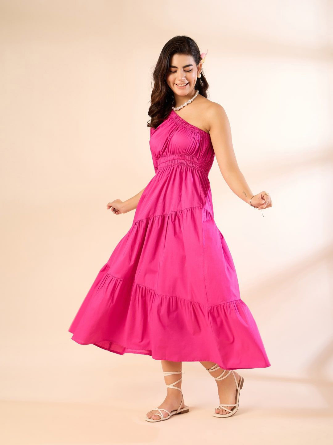 Kiarabel Retail One Shoulder Maxi Dress