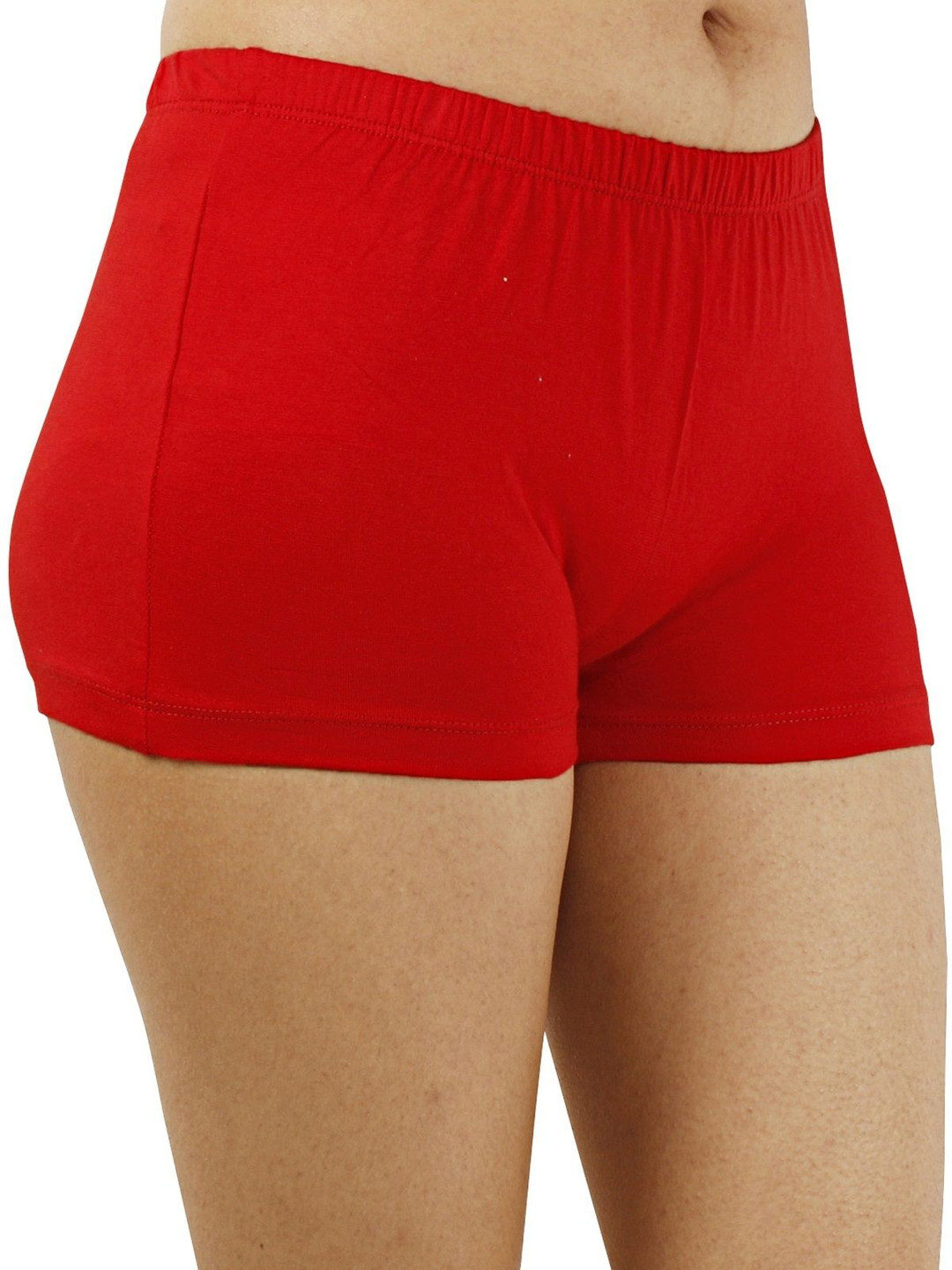 Diving Deep Pack Of 2 Cotton Mid-Rise Boy Shorts Briefs 8Red&WhiteFullPanty_6__M