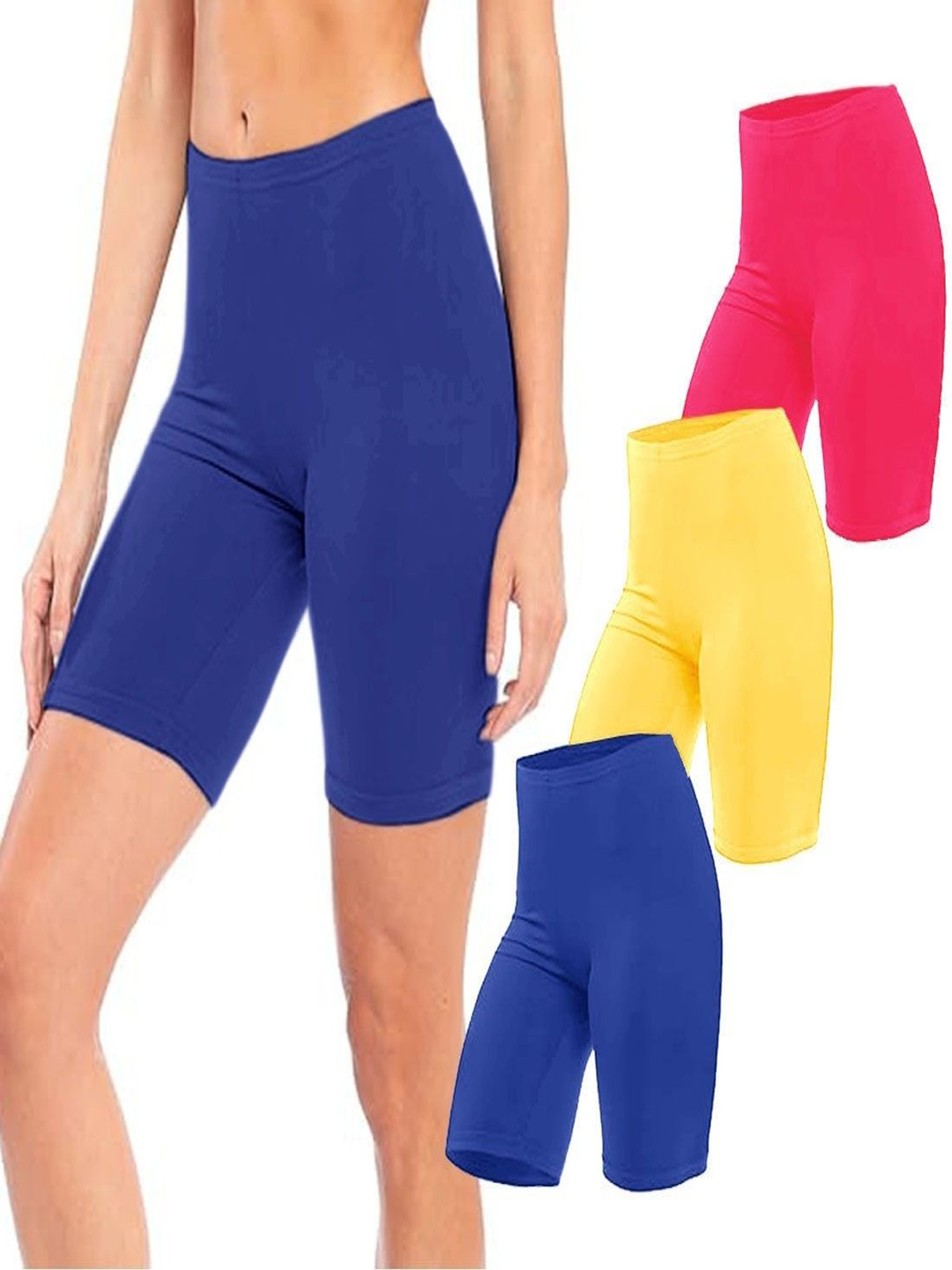 Diving Deep Pack Of 3 Cotton Boy Shorts Briefs DD678 DP,Y,Blue Shorts_3 PC_S