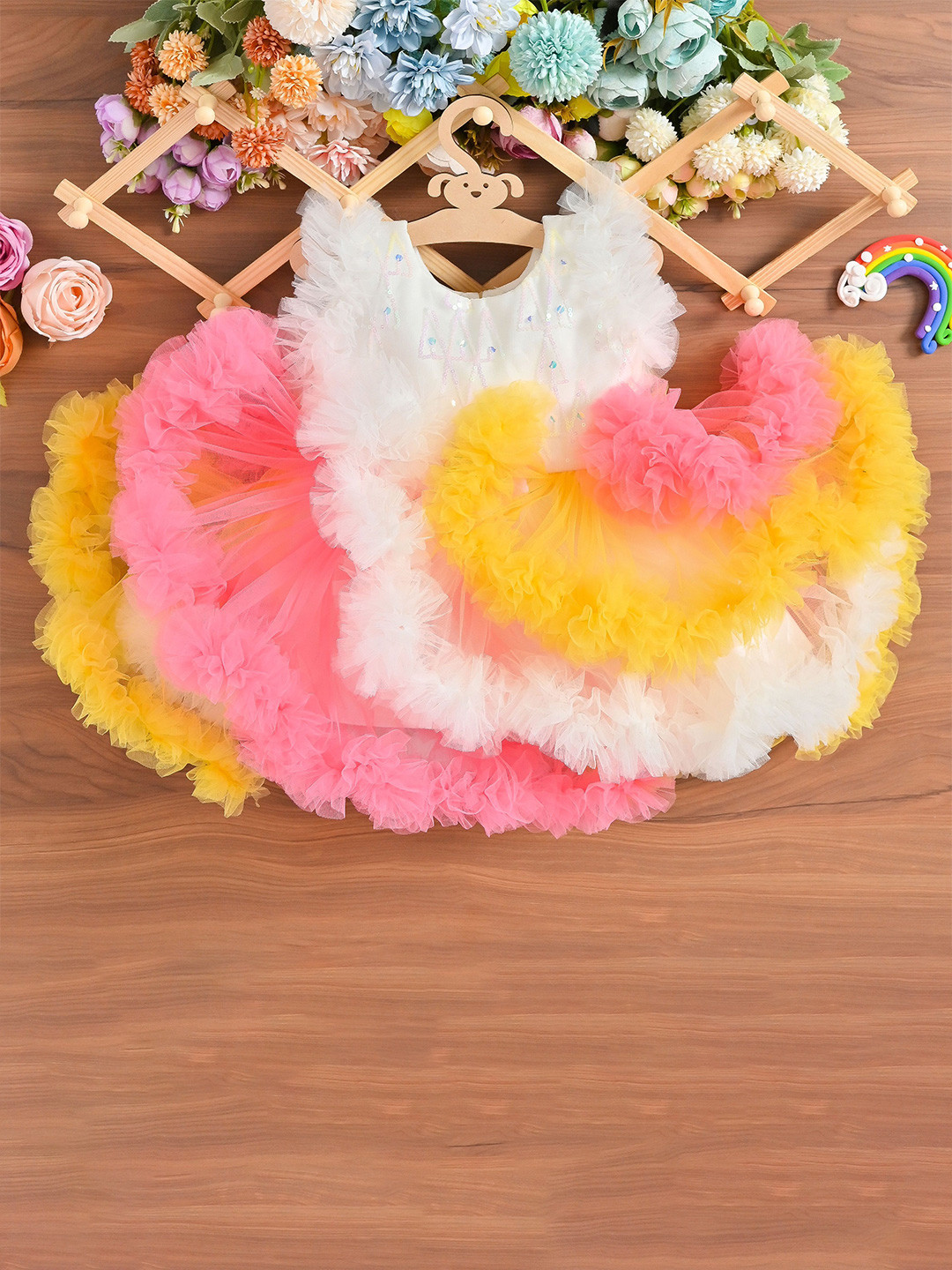 BARKAT DESIGNING PLANET Net A-Line Dress