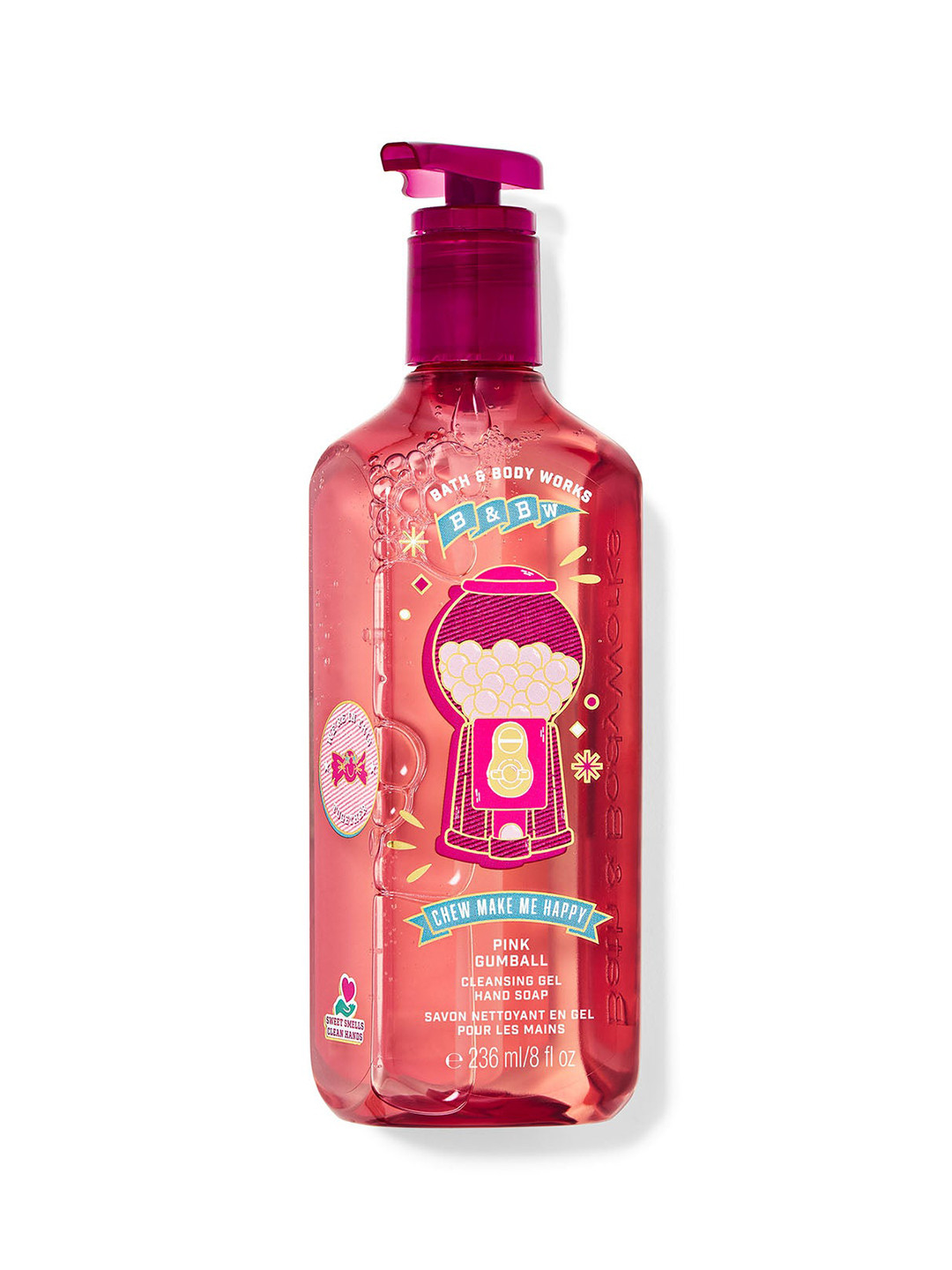 Bath & Body Works Pink Gumball Cleansing Gel Hand Soap - 236ml