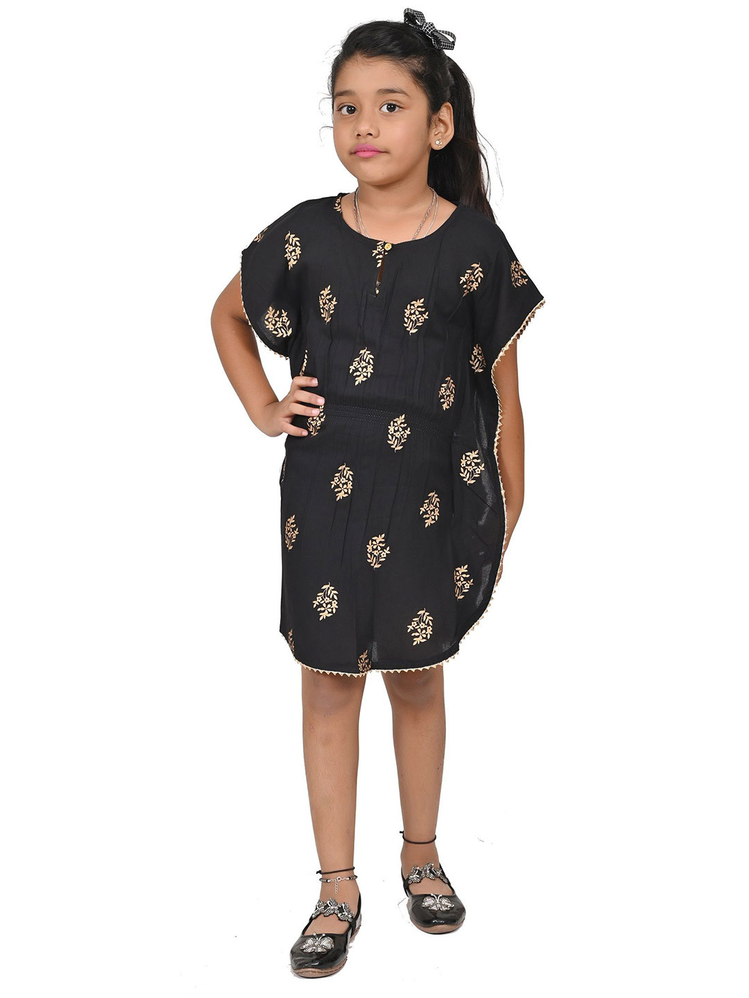 Megha Overseas Floral Print Blouson Crop Top