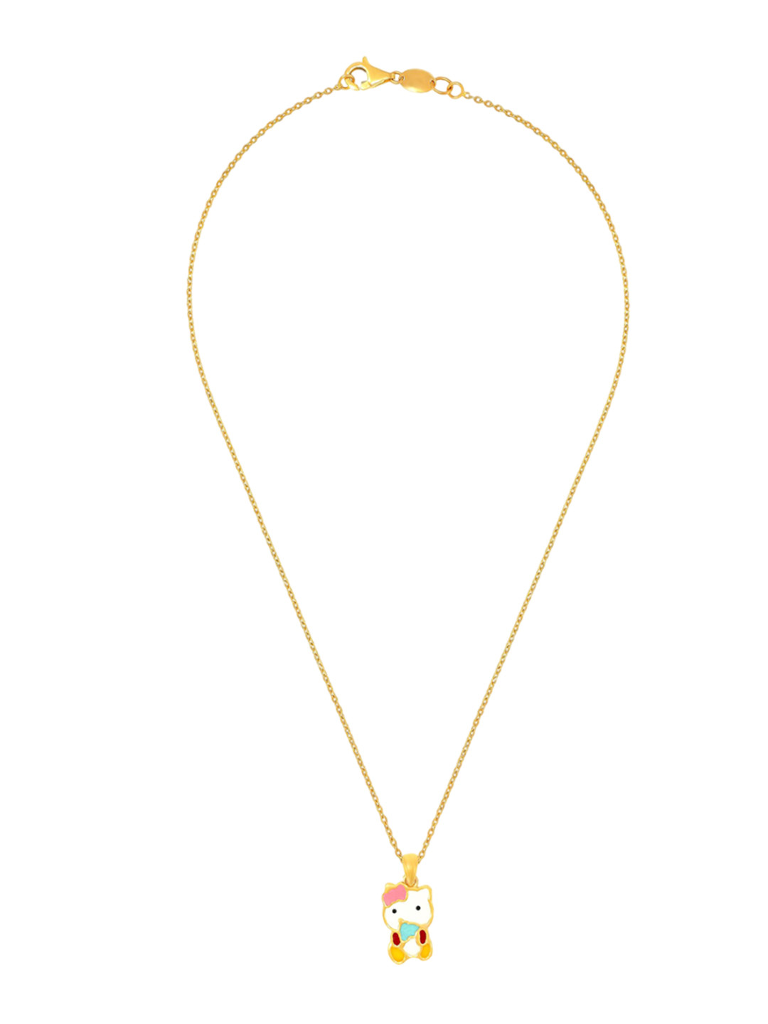 BHIMA 22K BIS Hallmark 916 Purity Yellow Gold Hello Kitty Kids Necklace