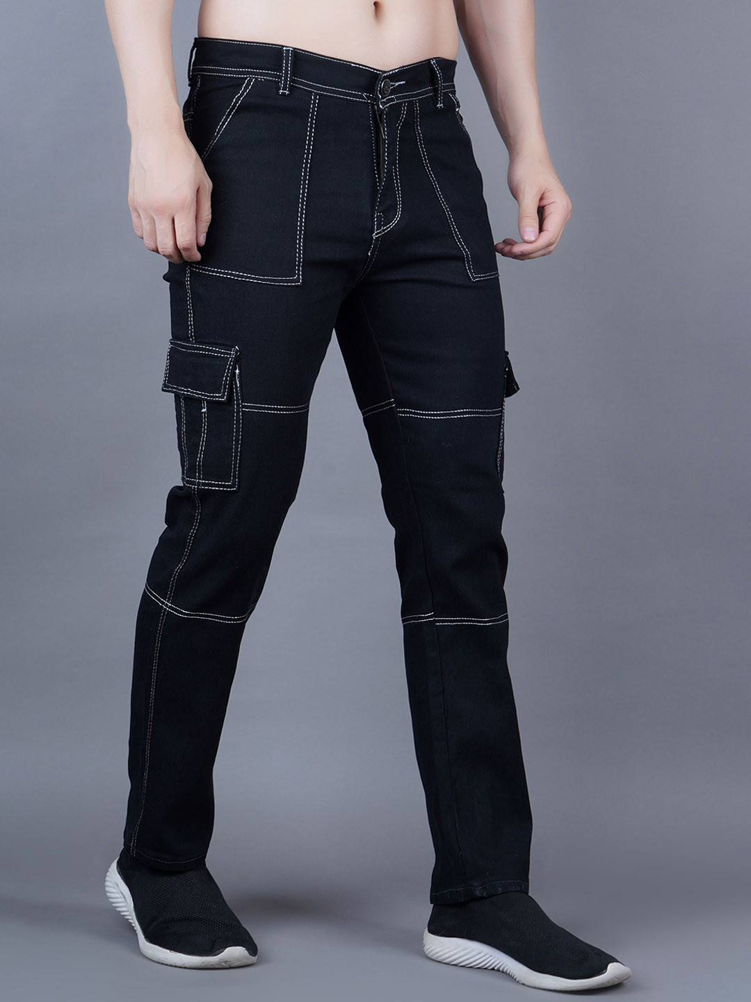 COMFITS Men Classic Mid-Rise Jogger Mildly Distressed Jeans