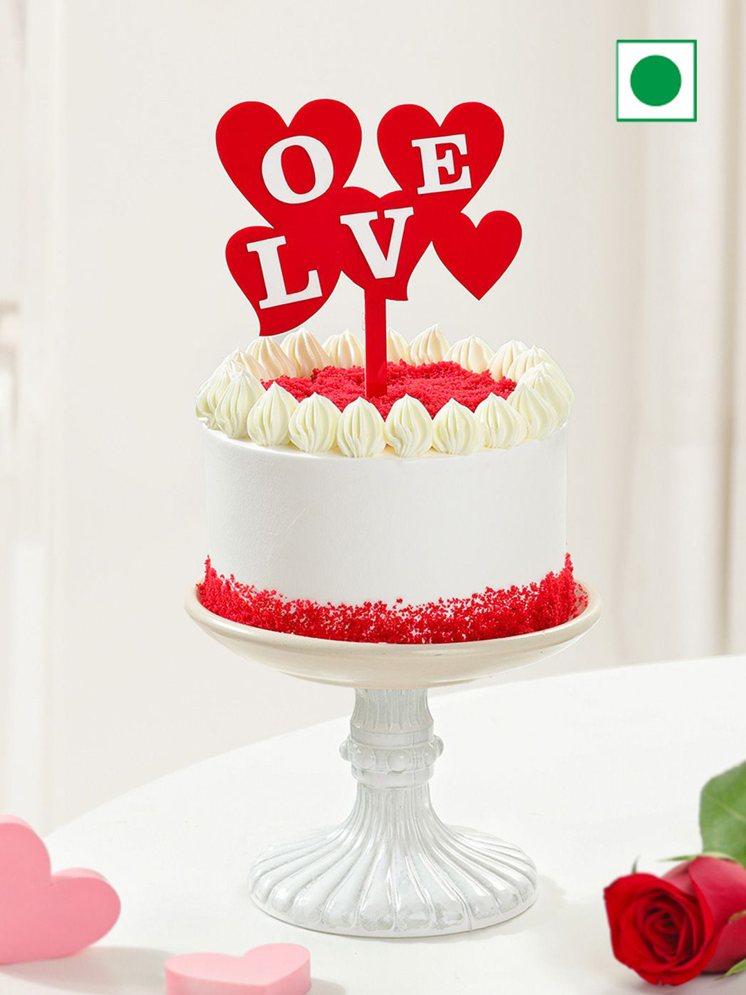 IGP Red Velvet Flavor Eggless Round Cake- 500gms