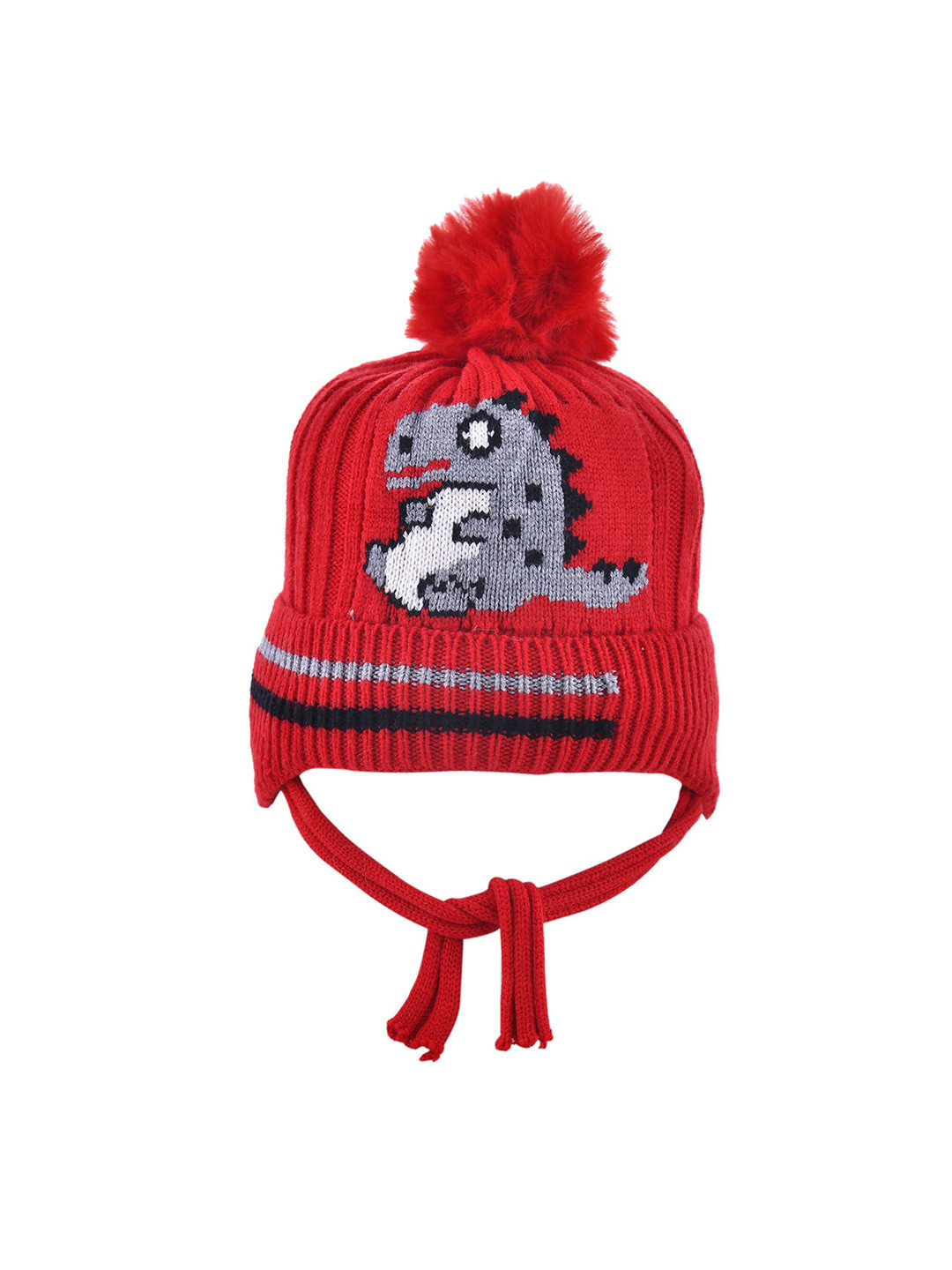 SHOP FRENZY Kids Self Design Woollen Beanie