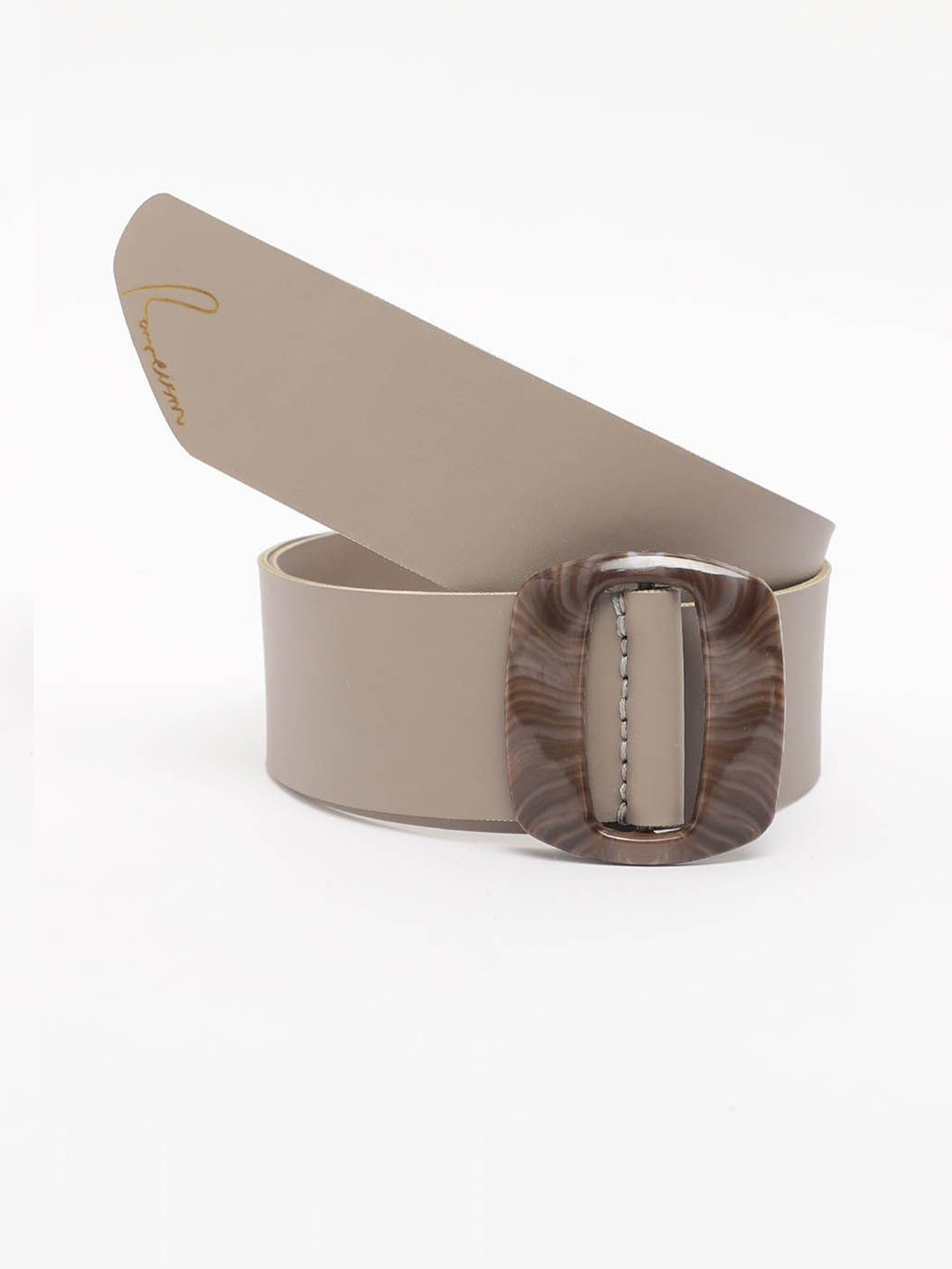 RAREISM Women Sunsand Primary Grey Leather Belt