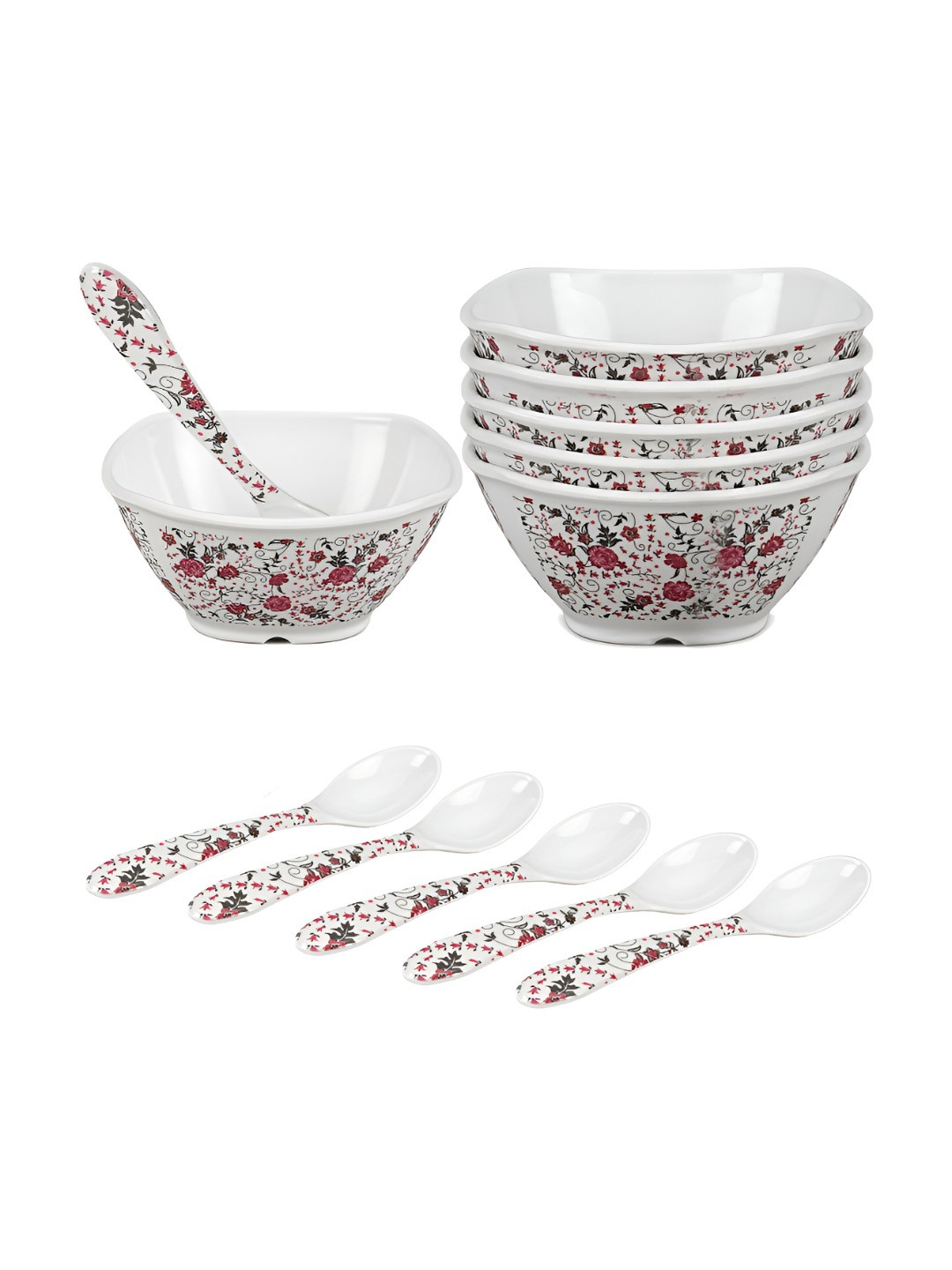 Bataniya Multi Ethnic Motifs Melamine Microwave Safe 12 Pieces Dinner Set