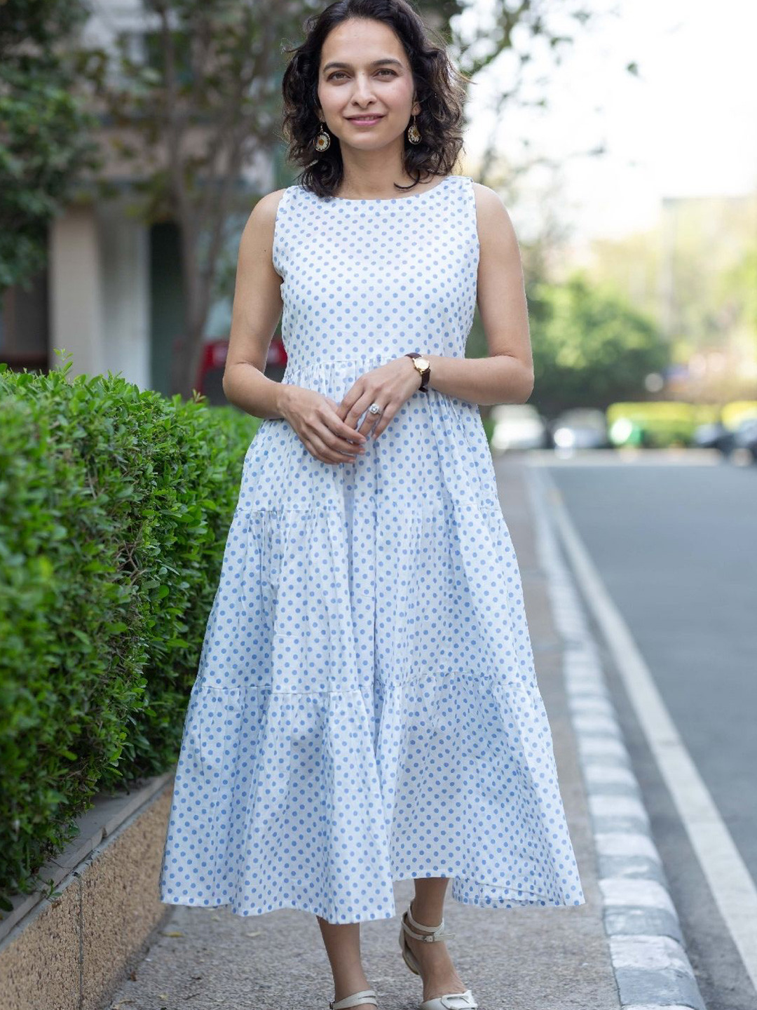 KUSVAA Women Iksa Cotton Fit and Flare dress