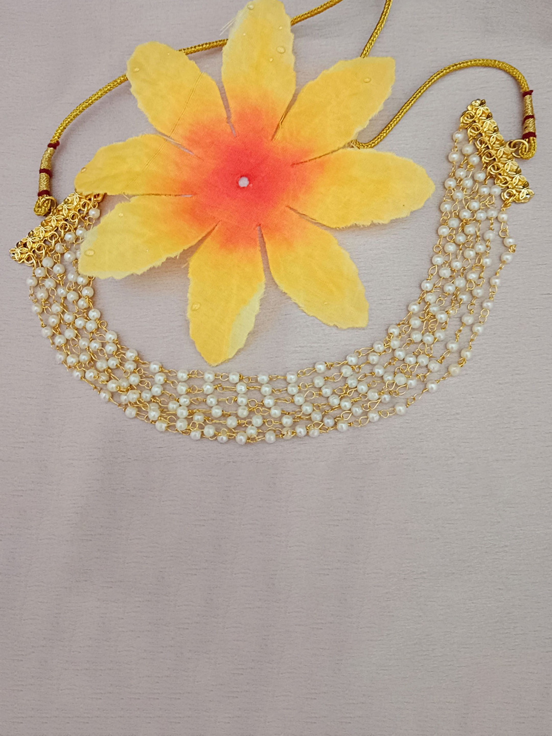 EVY Gold-Plated Pearls & Kundan Studded & Beaded Layered Choker Necklace