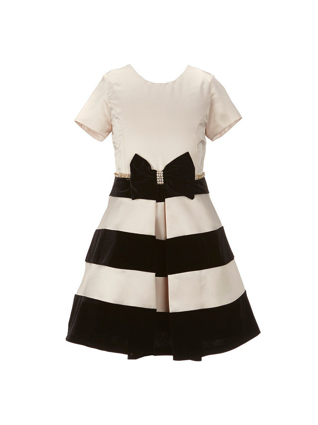 Wow Princess Girls Colourblocked Satin A-Line Dress