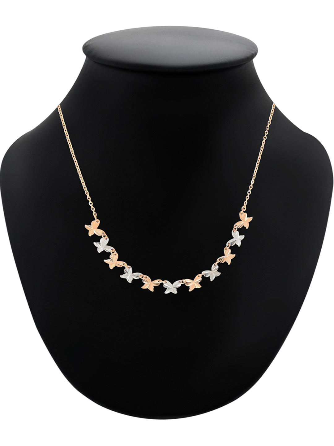 BHIMA 18K BIS Hallmark 750 Purity Rose Gold Winged Beauties Necklace