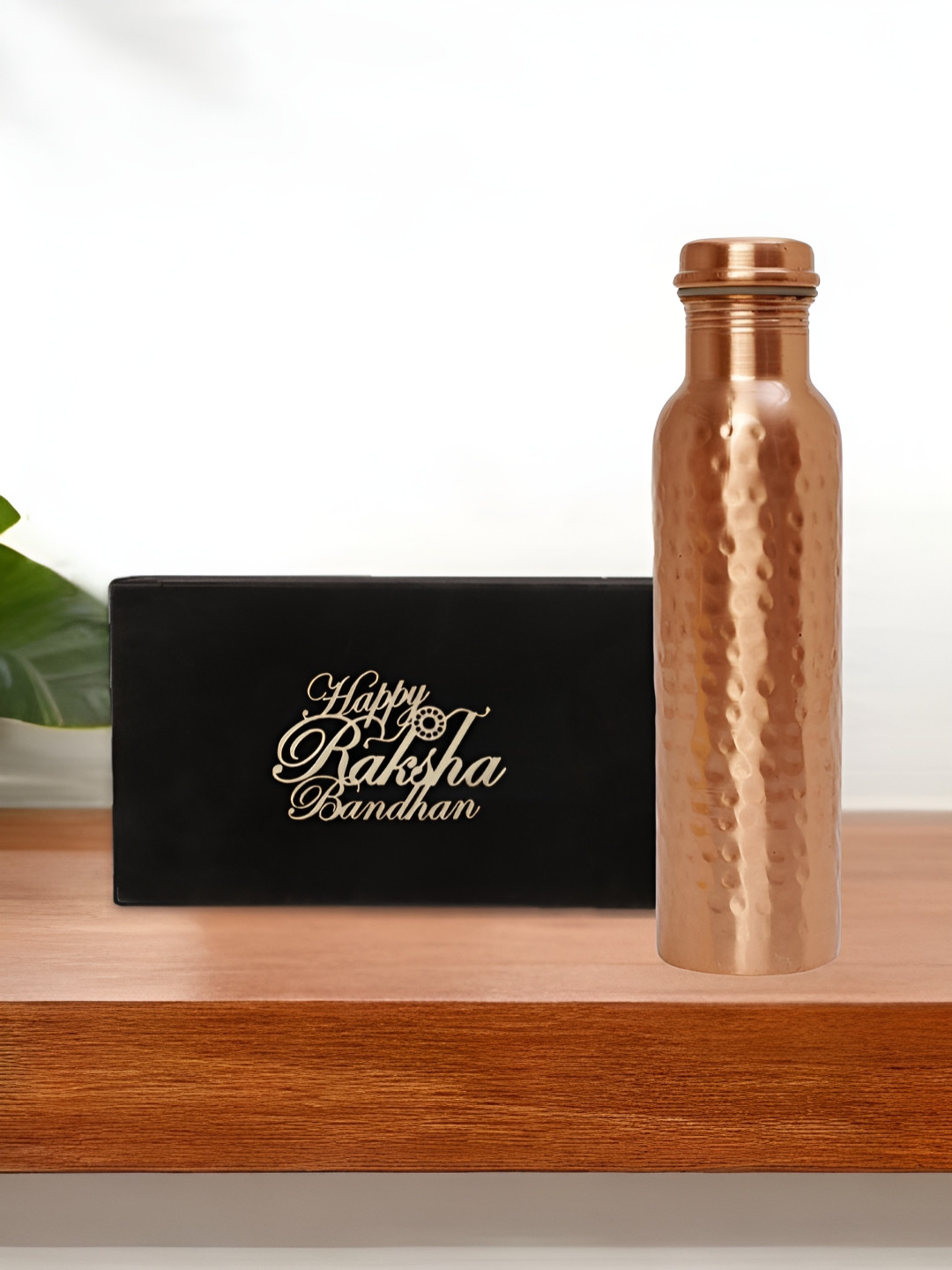 INTERNATIONAL GIFT Pure Copper Water Bottle With Velvet Box & Bag - 950ml