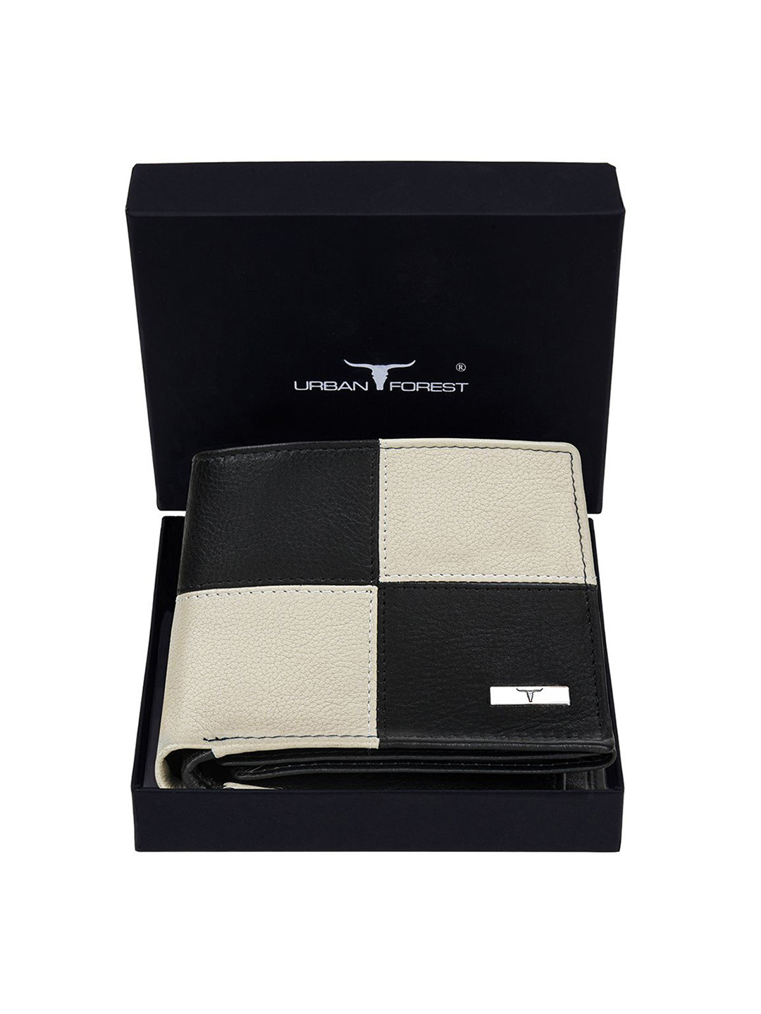 URBAN FOREST Men Chester Colourblocked Leather RFID Two Fold Wallet