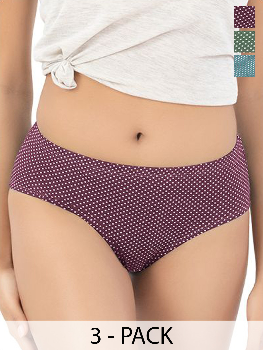 Trylo Gracie Print 22 Women High Coverage Cotton Lycra Hipster High Waist Panties