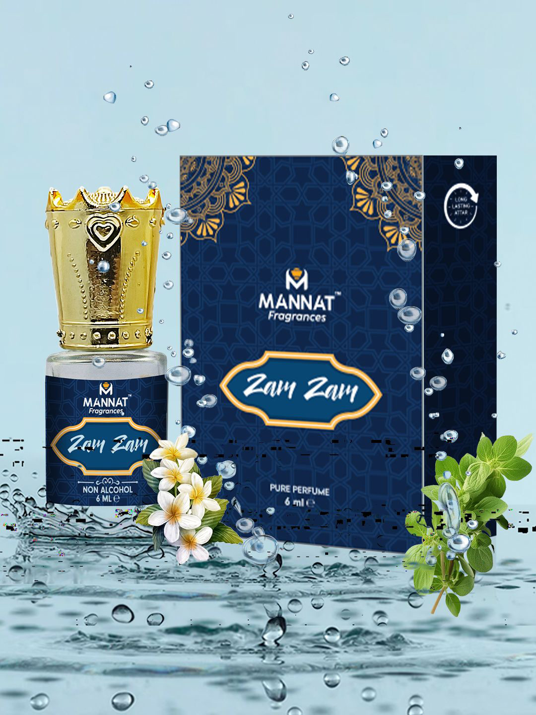 mannat fragrances Zam Zam Alcohol Free Attar 6 ml