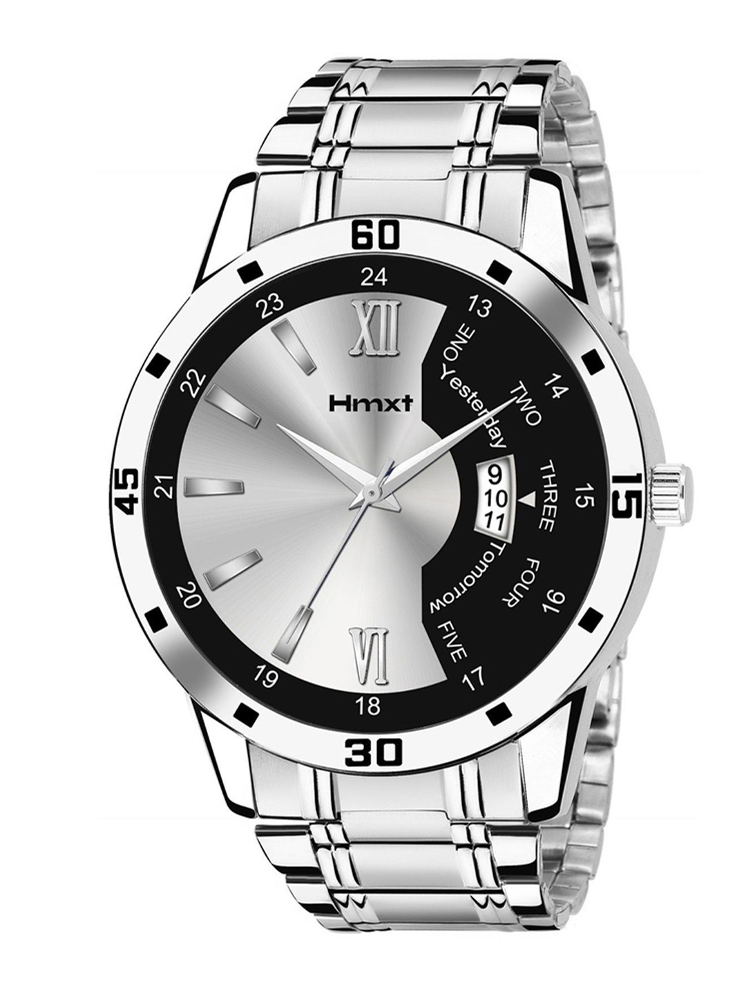 HMXT Men Printed Dial & Stainless Steel Straps Analogue Watch HMXT-1