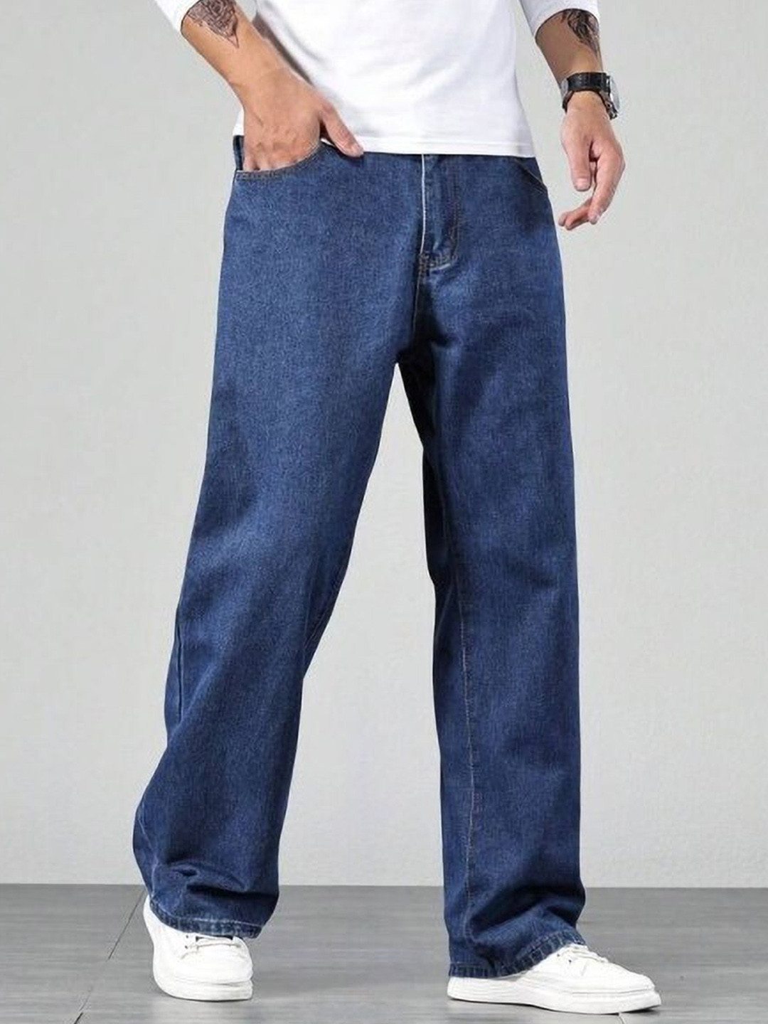 Rend Men Relaxed Fit Light Fade Stretchable Jeans