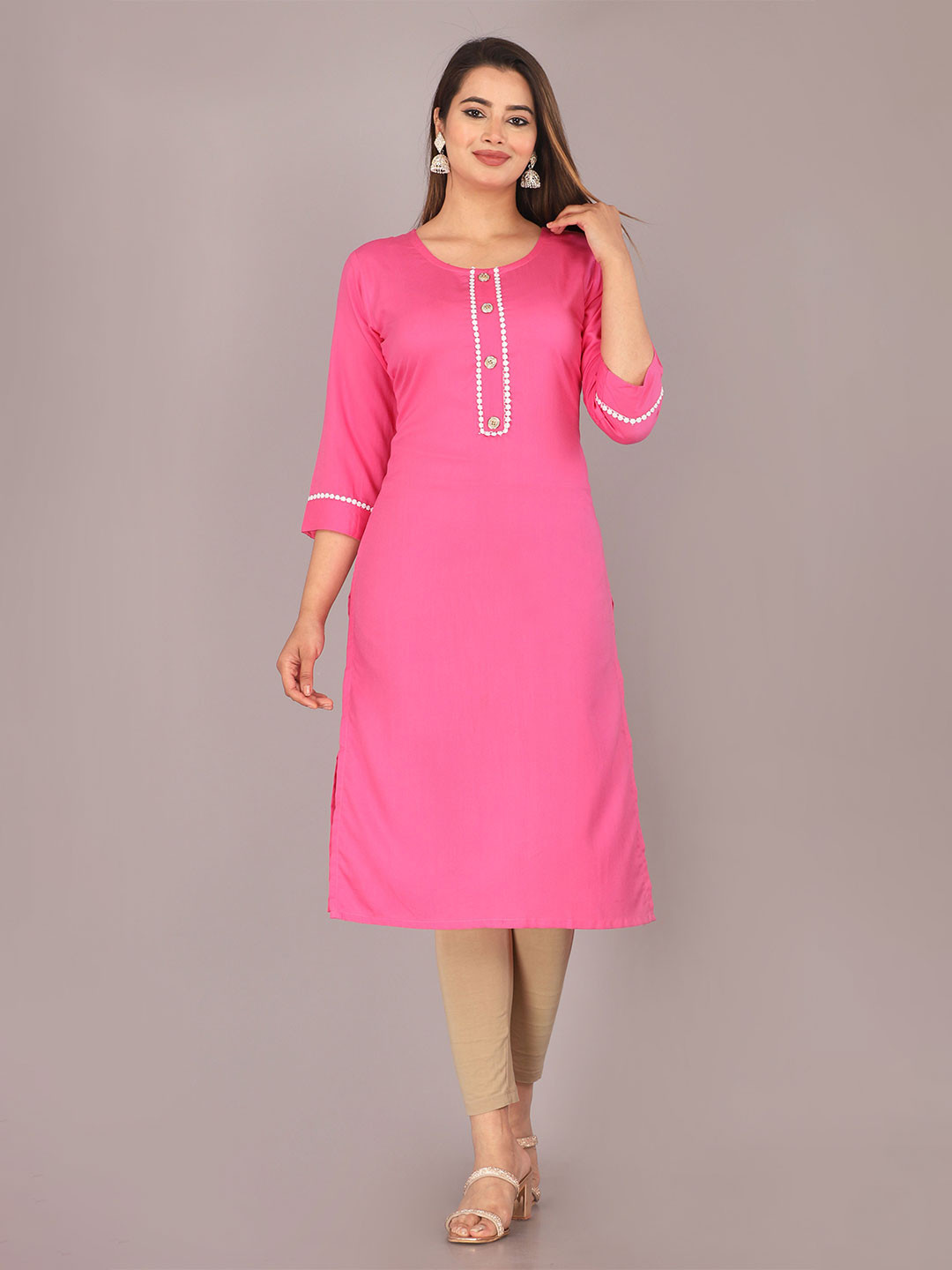 Mahiras Comfort Round Neck Straight Kurta