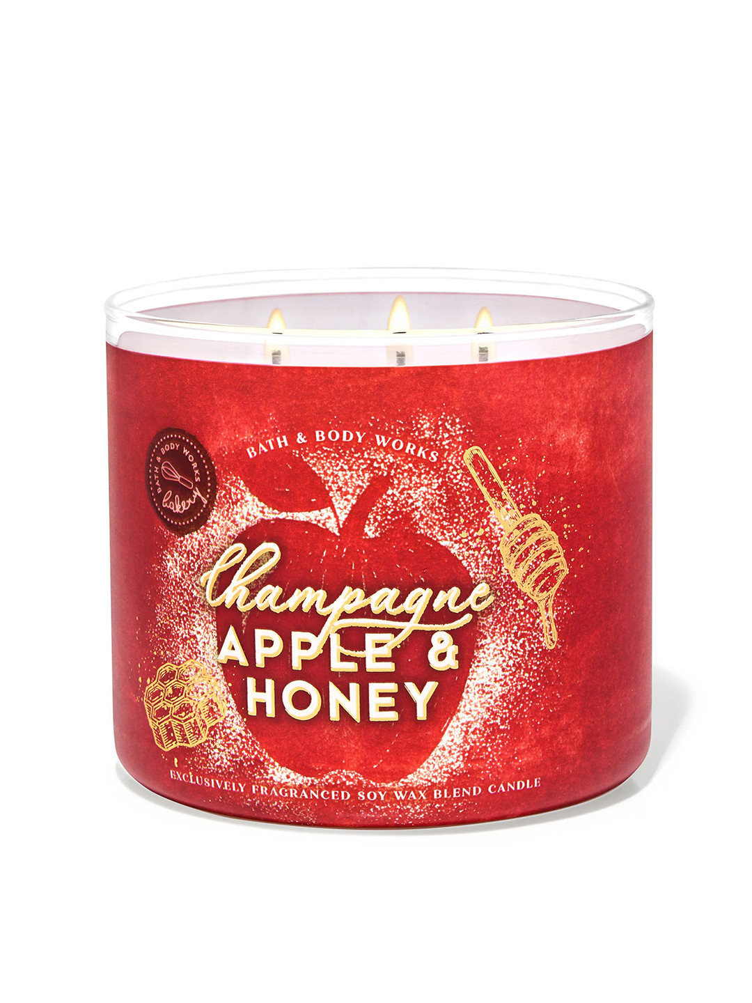 Bath & Body Works Champagne Apple & Honey 3-Wick Candle - 411 g